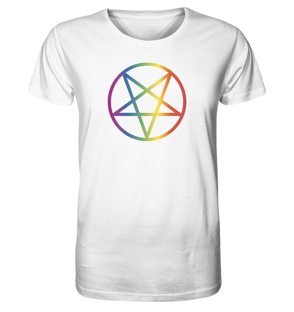 Regenbogen Pentagramm - Organic Shirt