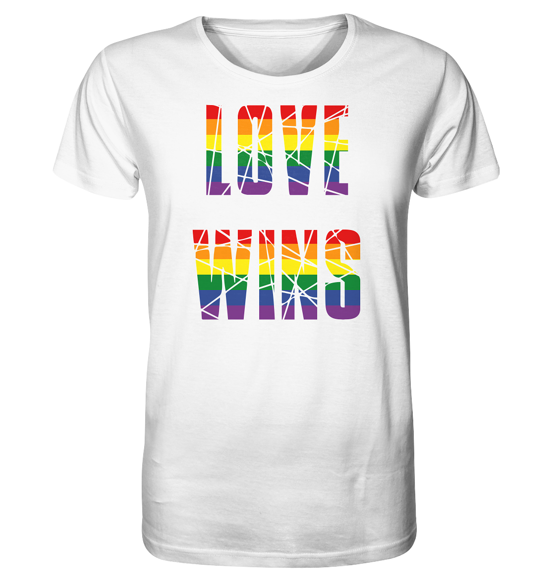LOVE WINS in Regenbogen Farben - Organic Shirt
