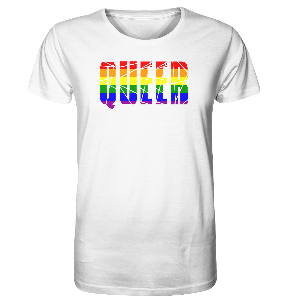 QUEER in Regenbogen Farben - Organic Shirt