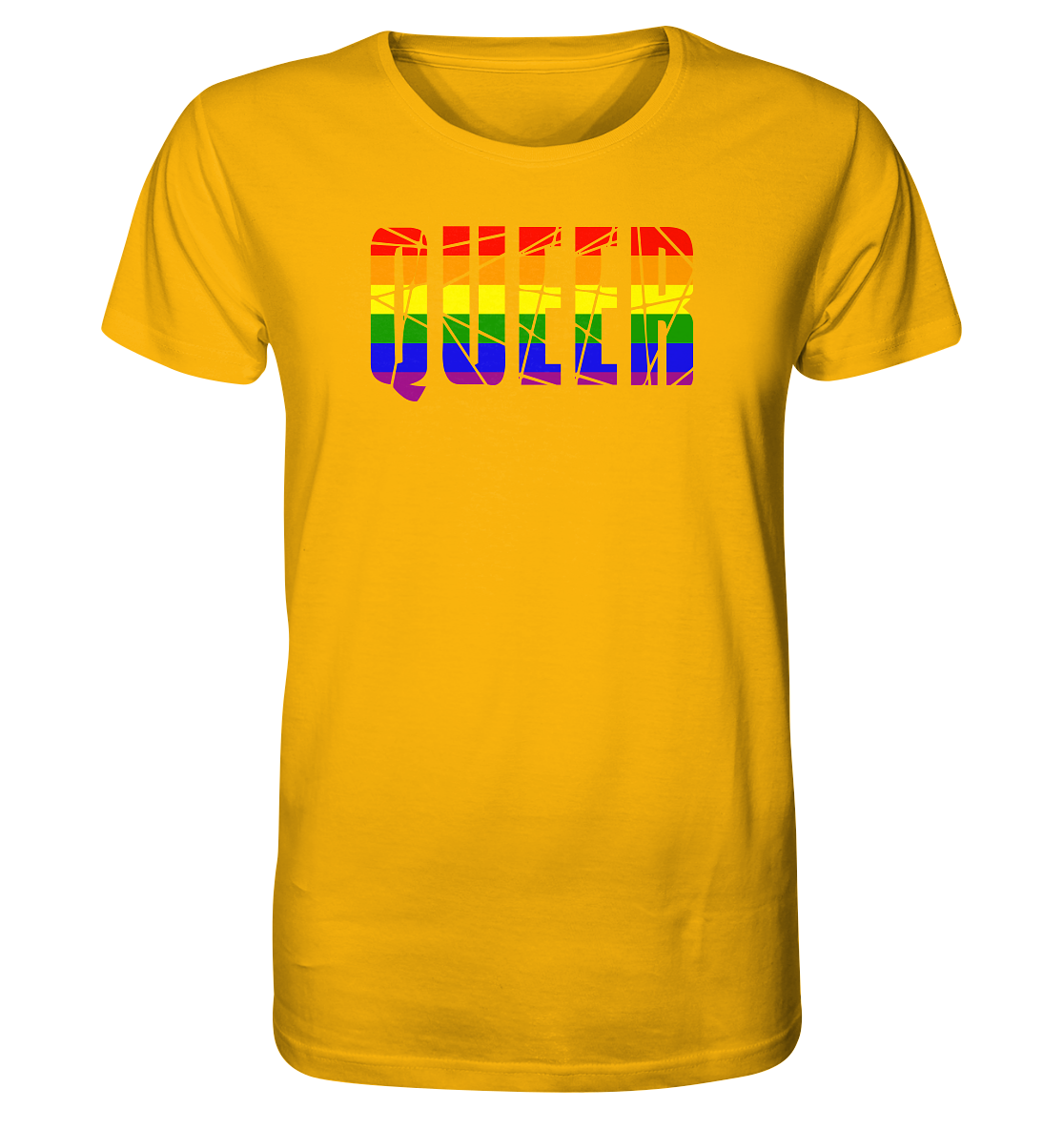 QUEER in Regenbogen Farben - Organic Shirt