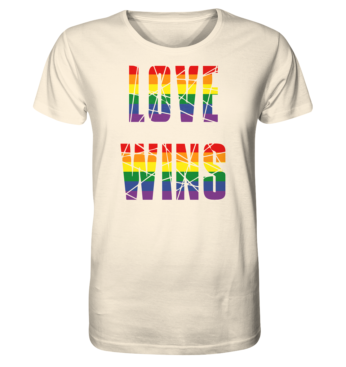 LOVE WINS in Regenbogen Farben - Organic Shirt