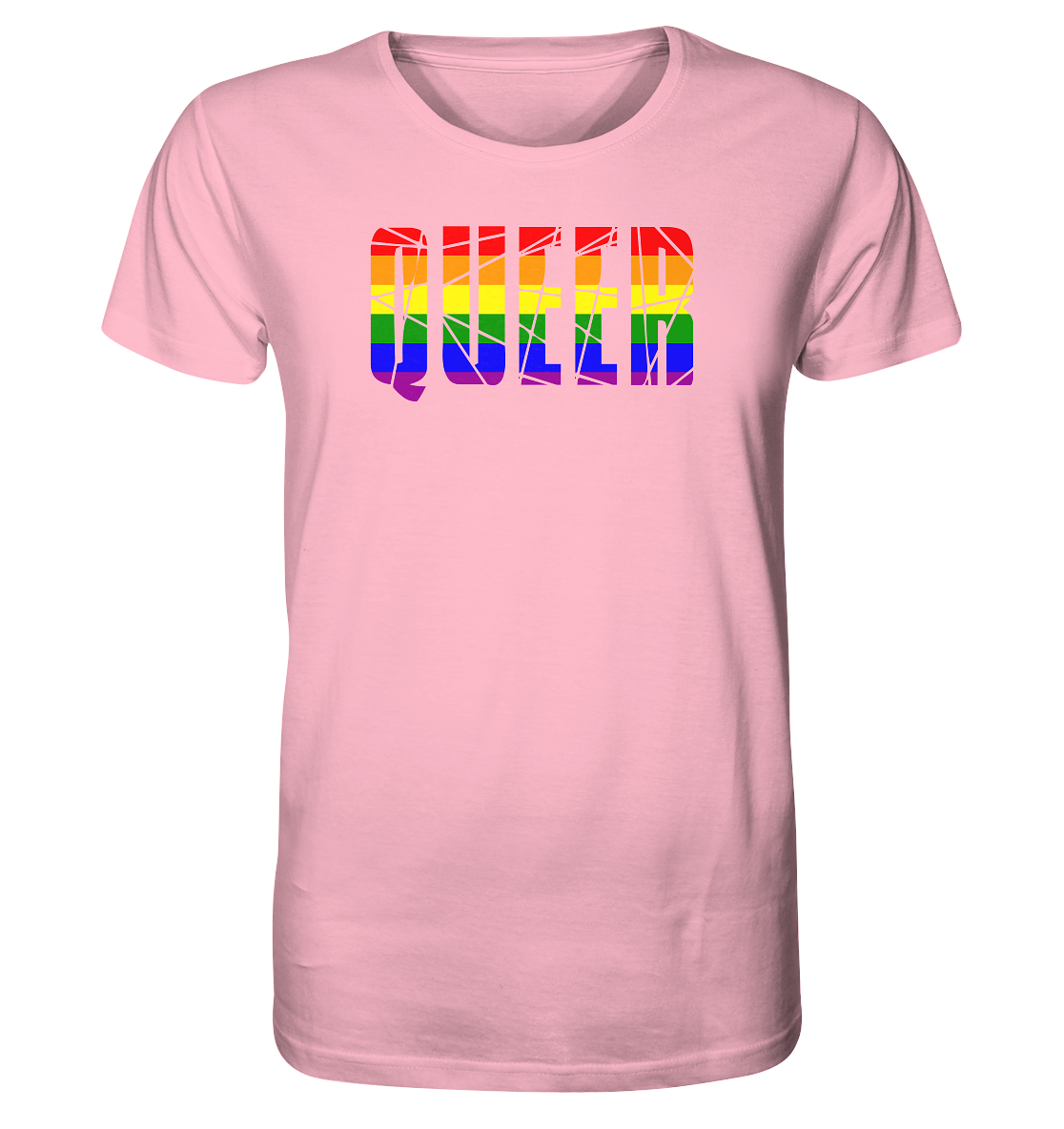 QUEER in Regenbogen Farben - Organic Shirt