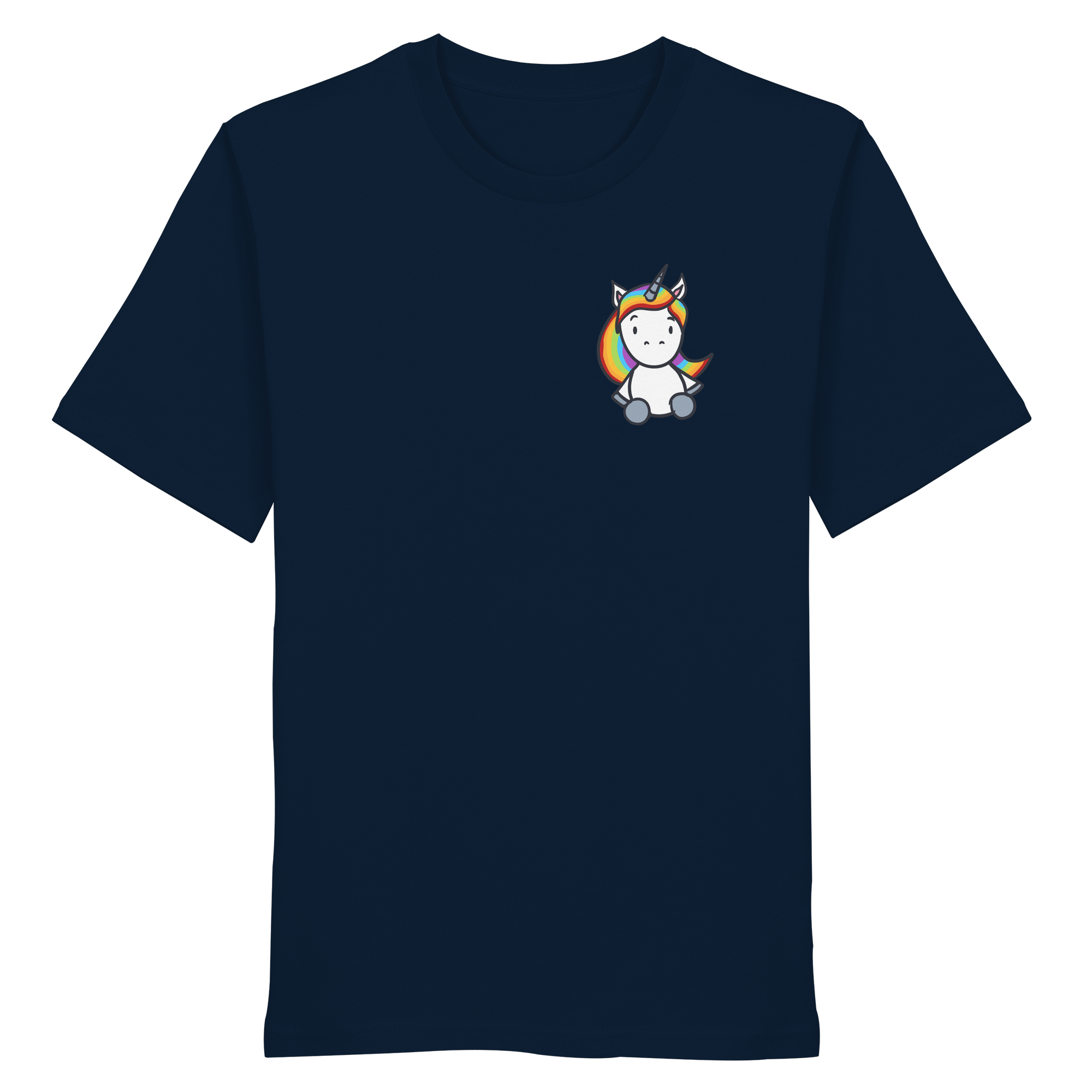 Schwarz Weiß wird Regenbogen Farben Backprint (dunkel) - Organic Shirt