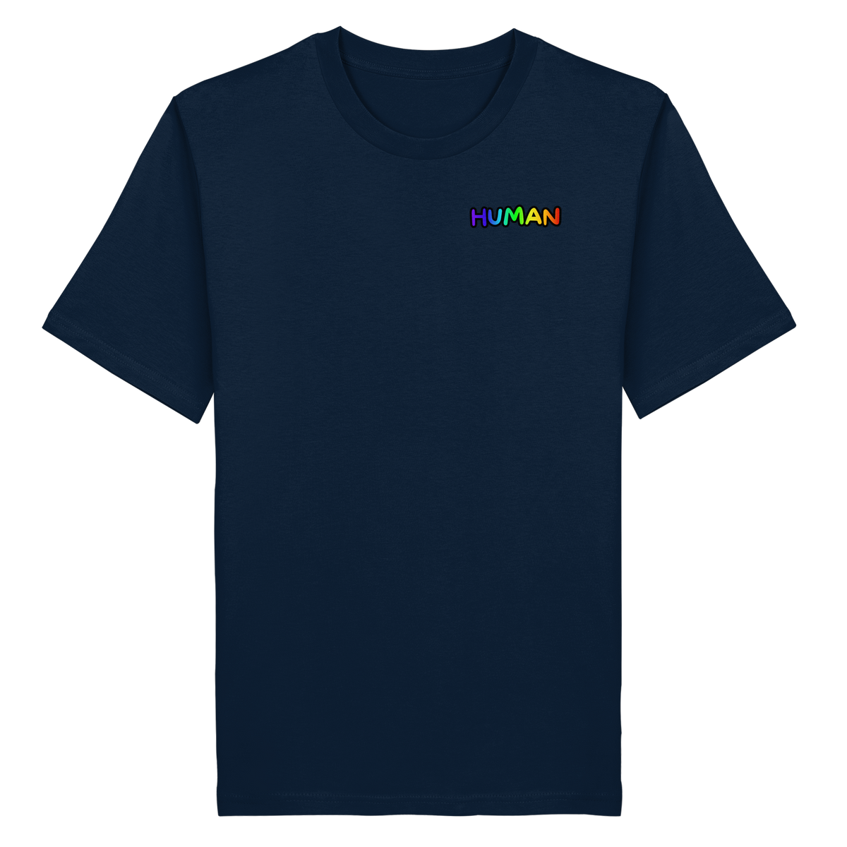 HUMAN in Regenbogen Farben "Bubble Edition" - Organic Shirt