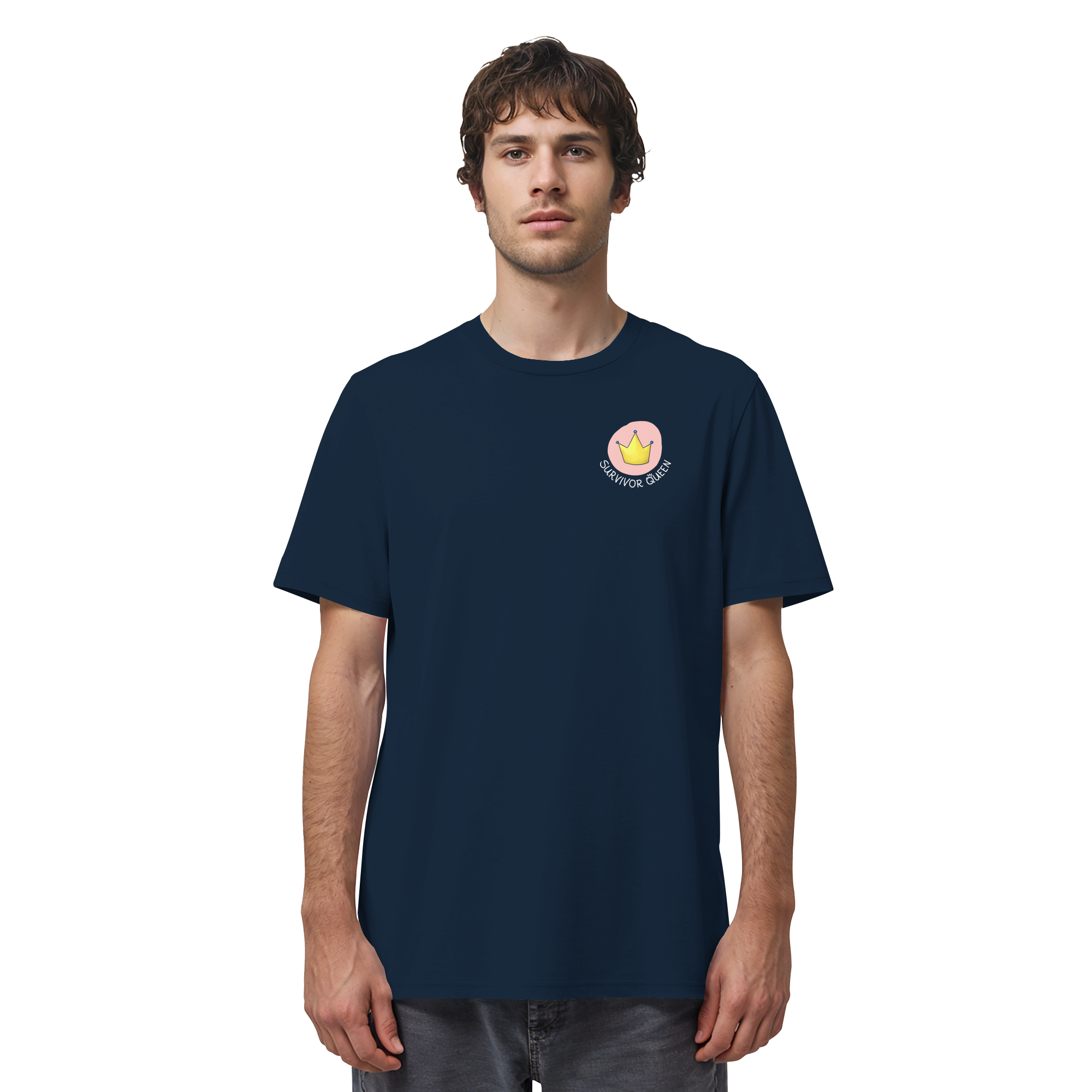 Survivor Queens Logo "Schriftzug Edition" Brustprint (dunkel) - Organic Shirt