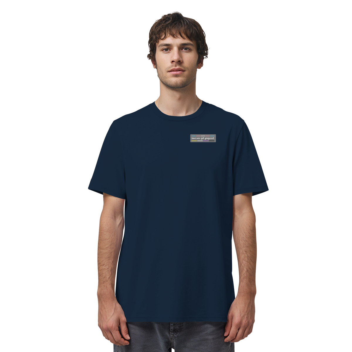 some men get pregnant "Trans Stripes Edition" - Organic Shirt