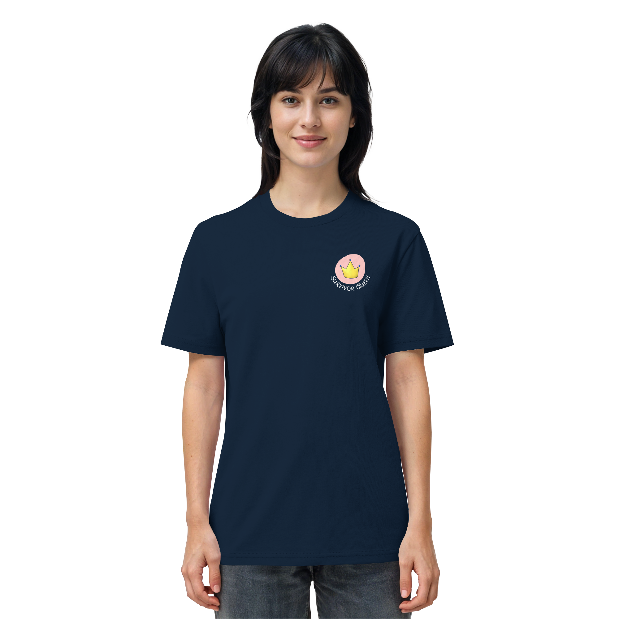 Survivor Queens Logo "Schriftzug Edition" Brustprint (dunkel) - Organic Shirt