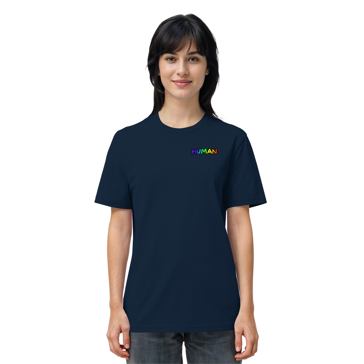 HUMAN in Regenbogen Farben "Bubble Edition" - Organic Shirt