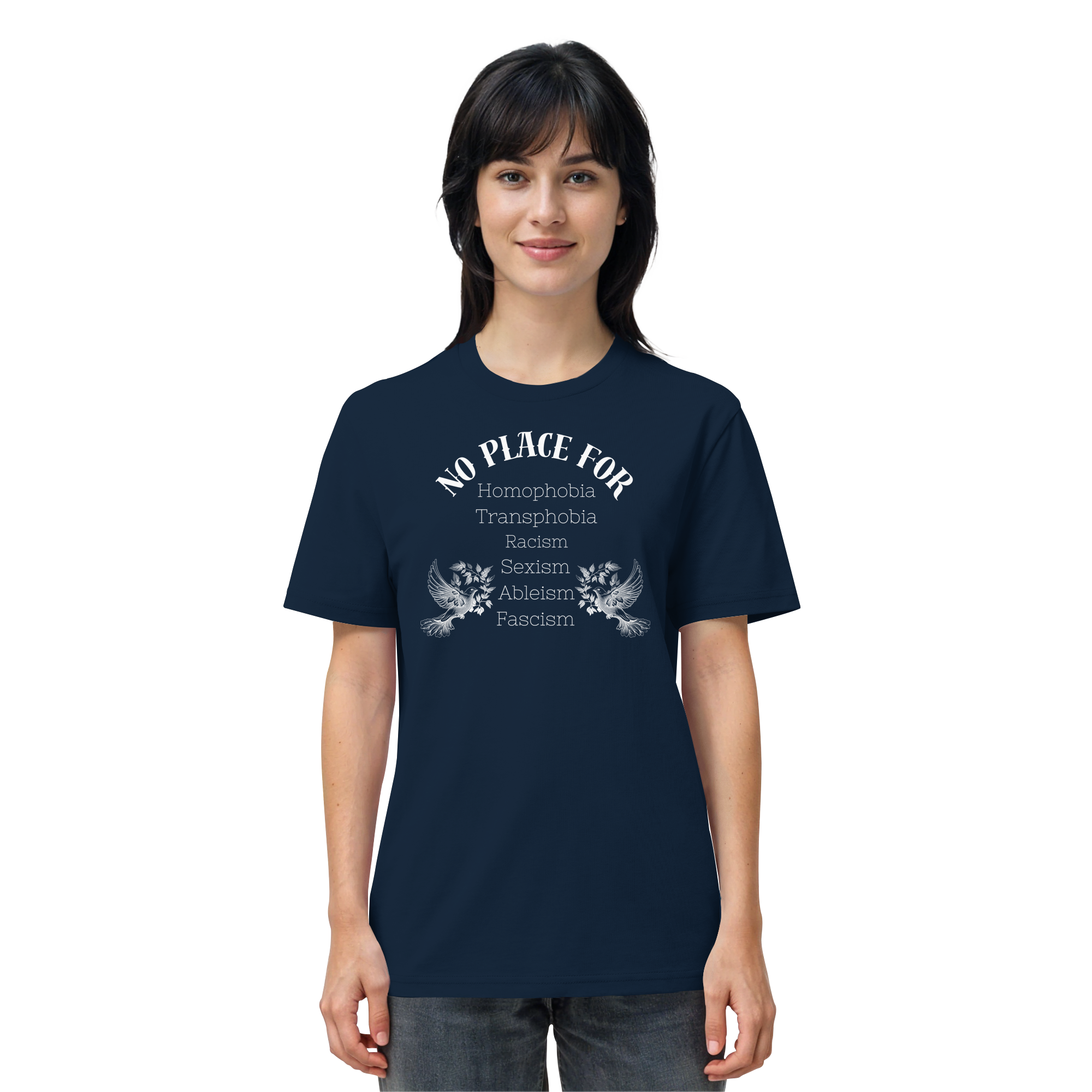 No Place For (weiße Schrift) - Organic Shirt