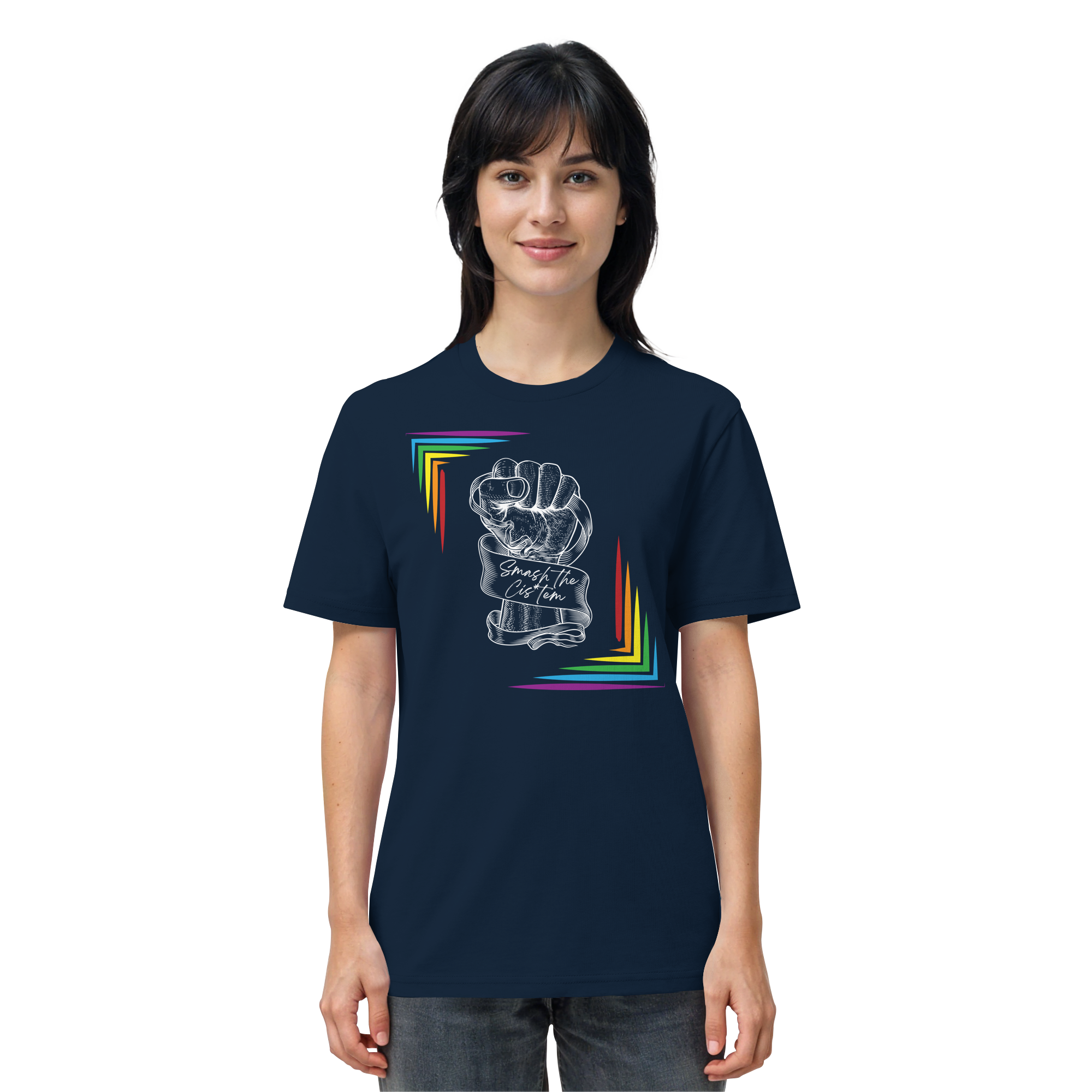 Smash The Cistem (weiße Schrift) - Organic Shirt