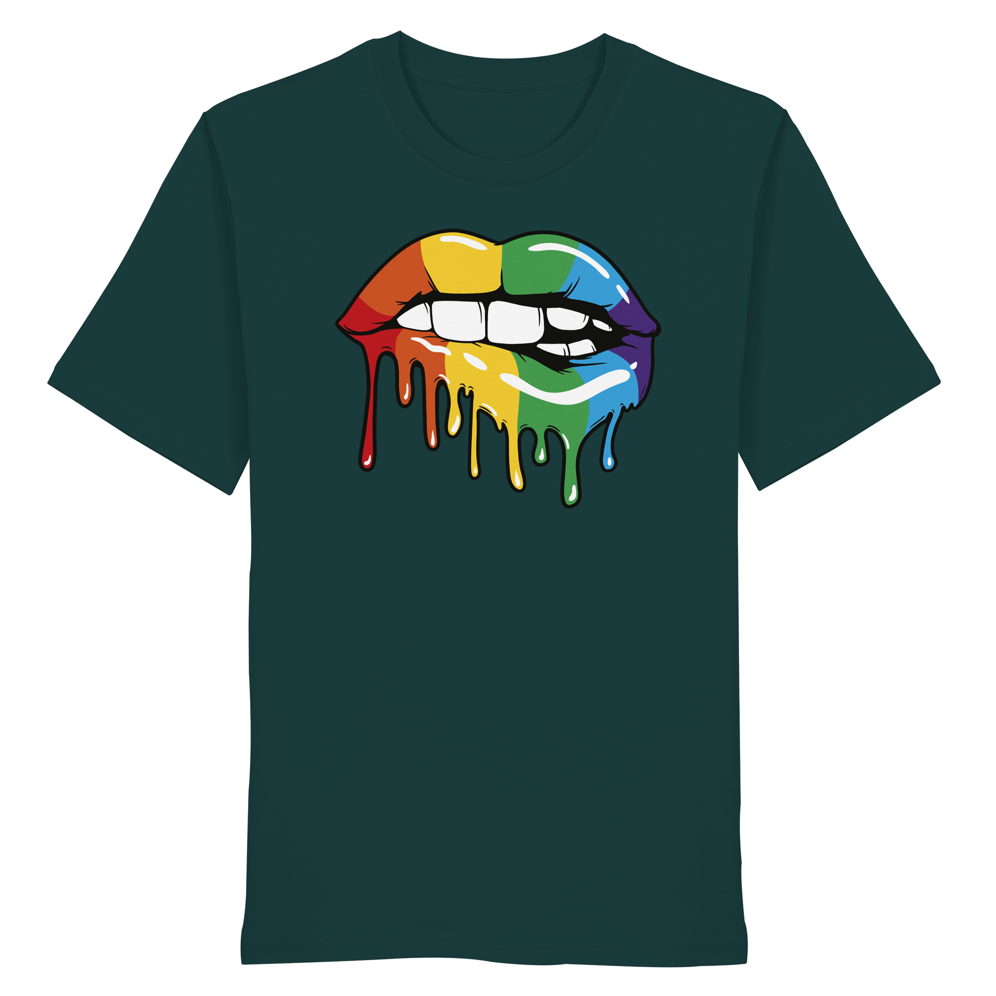 Regenbogen Lippen - Organic Shirt