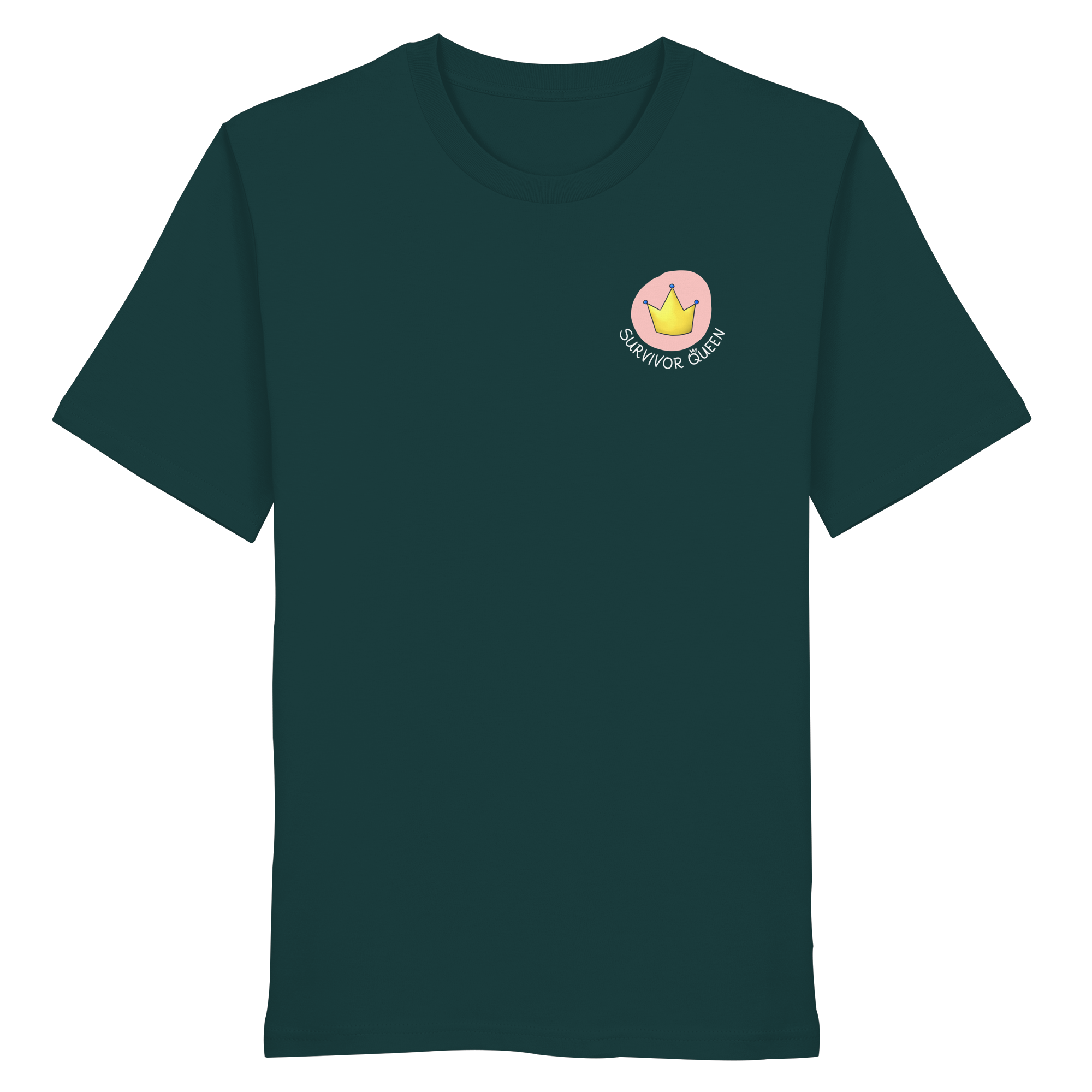 Survivor Queens Logo "Schriftzug Edition" Brustprint (dunkel) - Organic Shirt