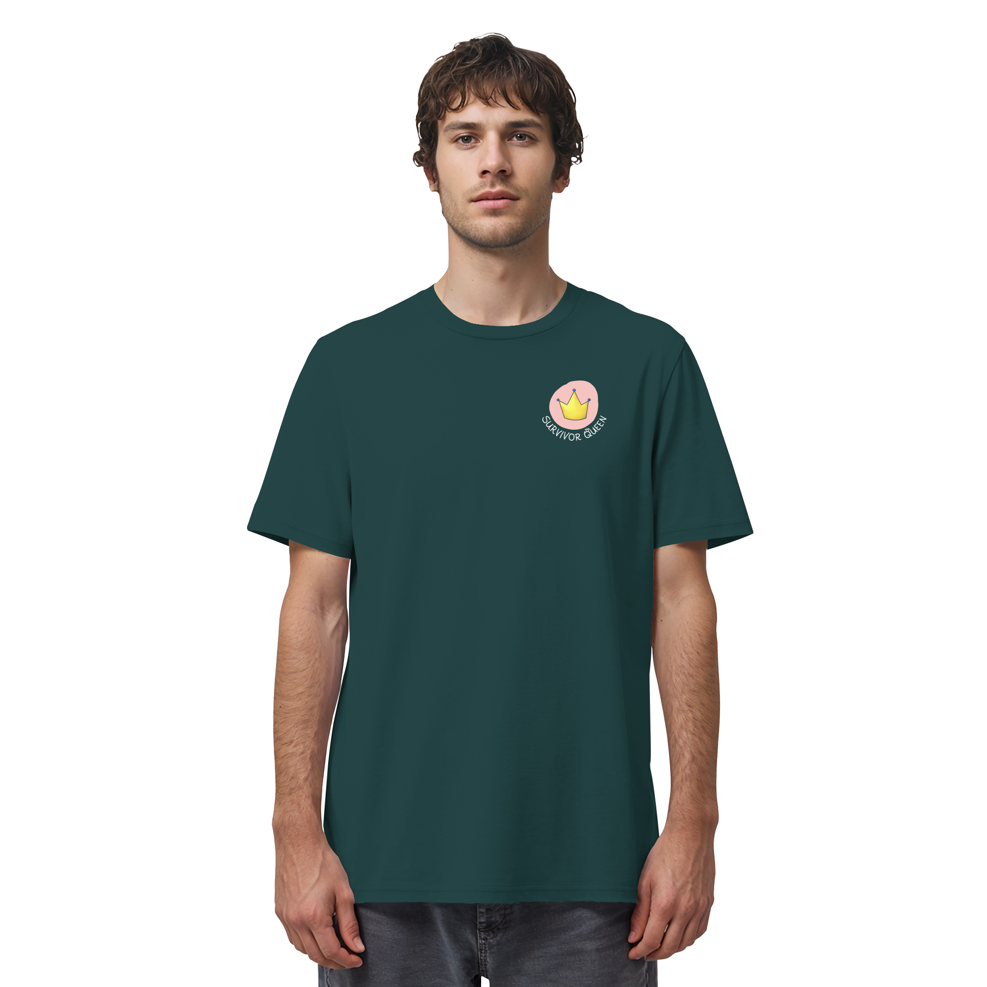 Survivor Queens Logo "Schriftzug Edition" Brustprint (dunkel) - Organic Shirt