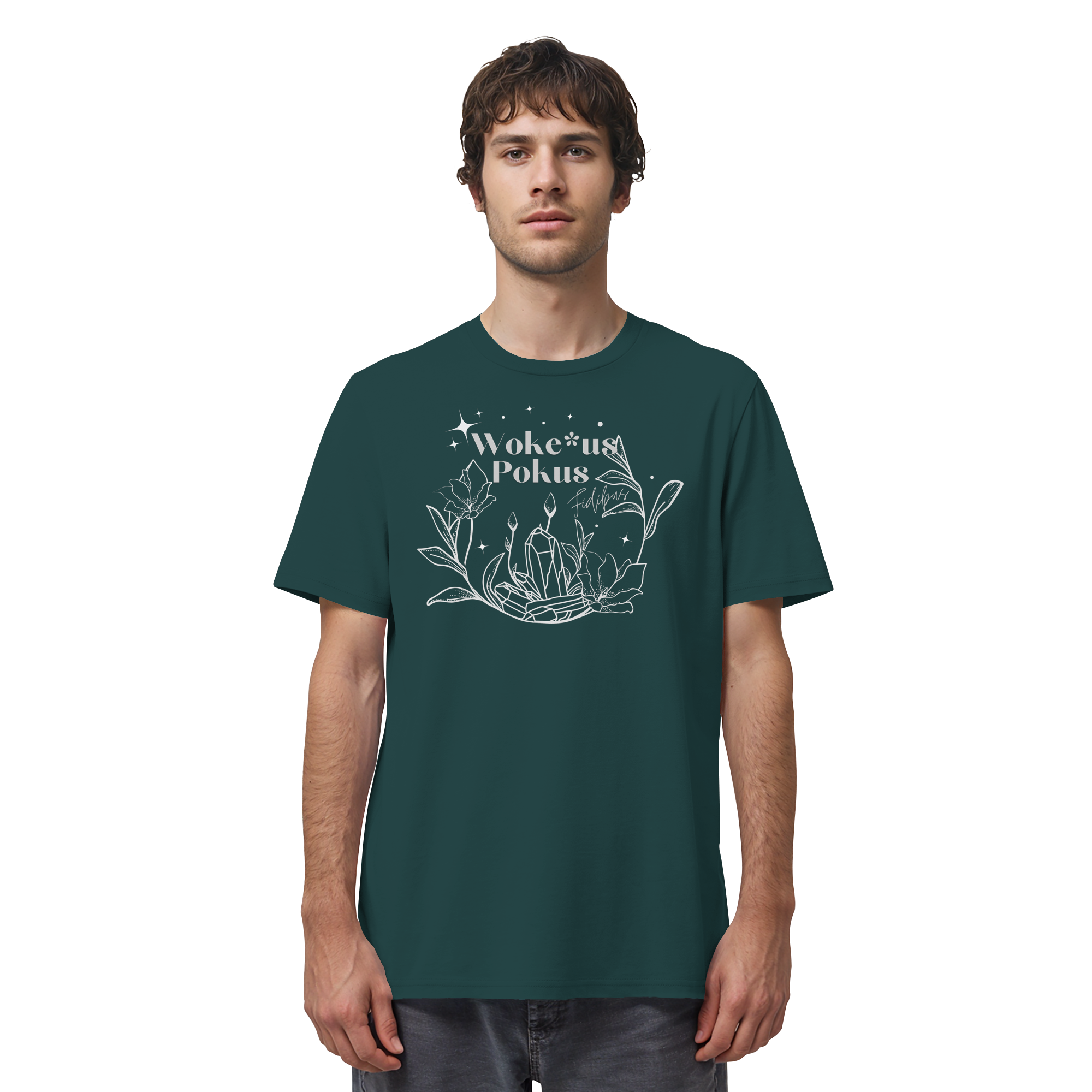 Woke*us Pokus (weiße Schrift) - Organic Shirt
