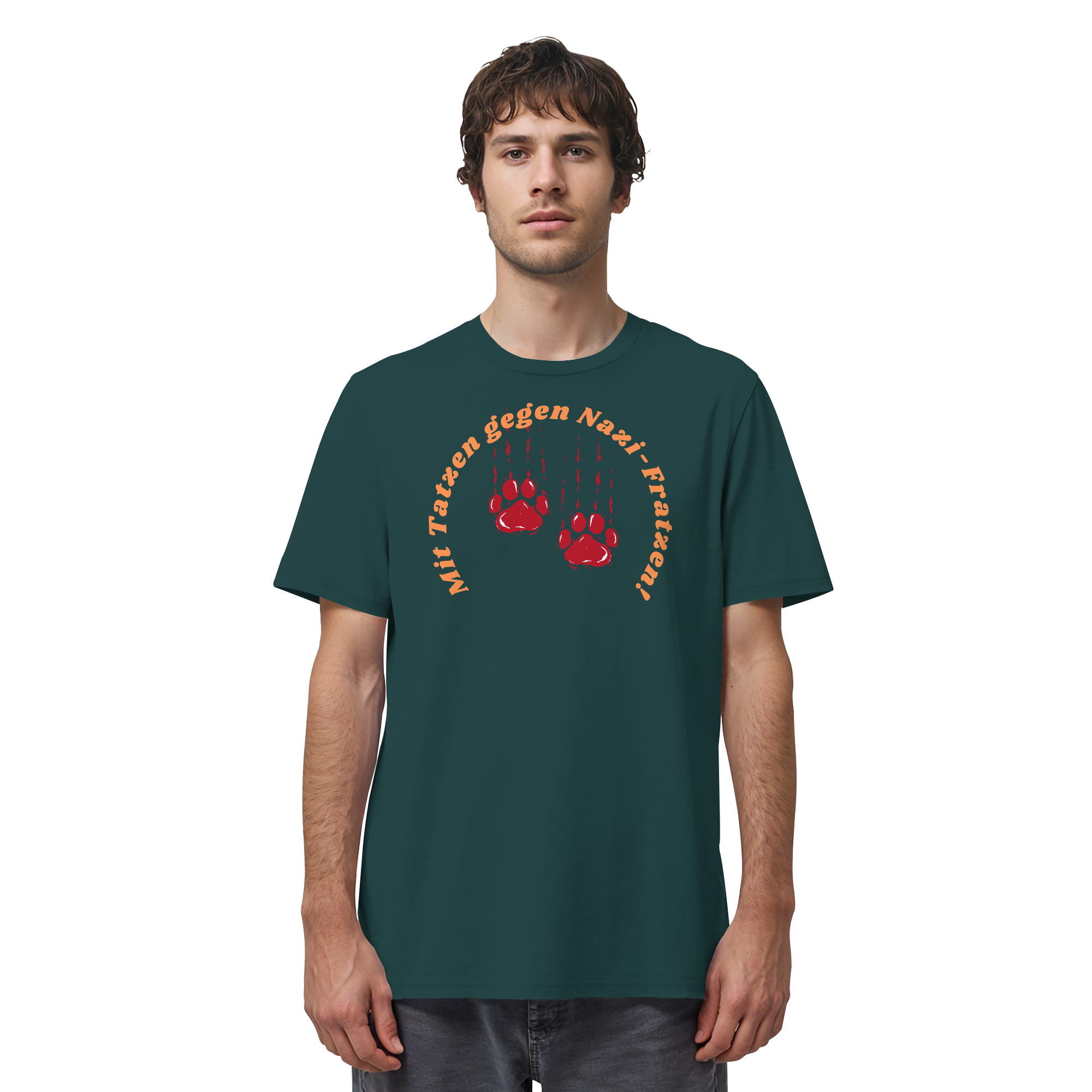 Mit Tatzen gegen Nazi Fratzen - Organic Shirt