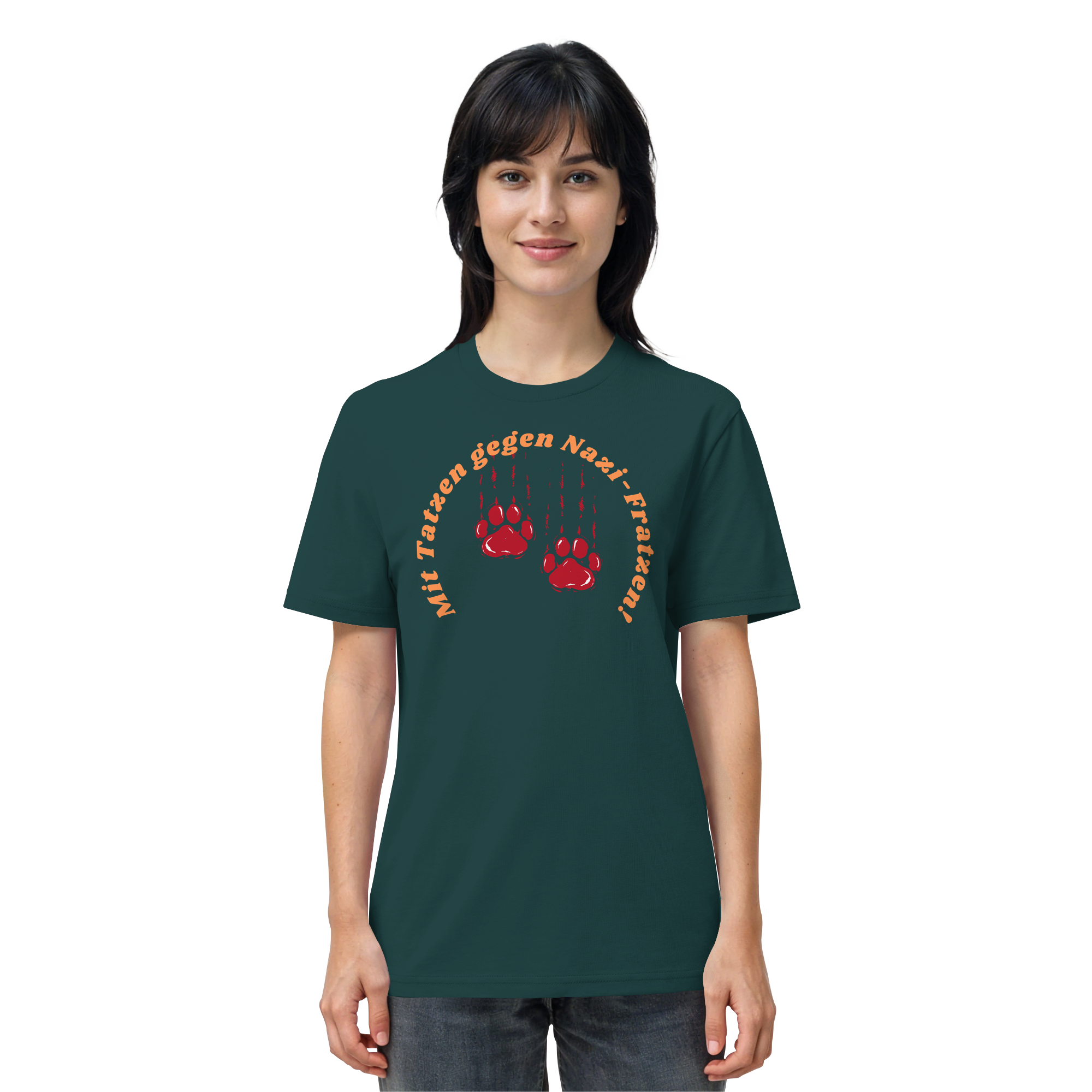 Mit Tatzen gegen Nazi Fratzen - Organic Shirt