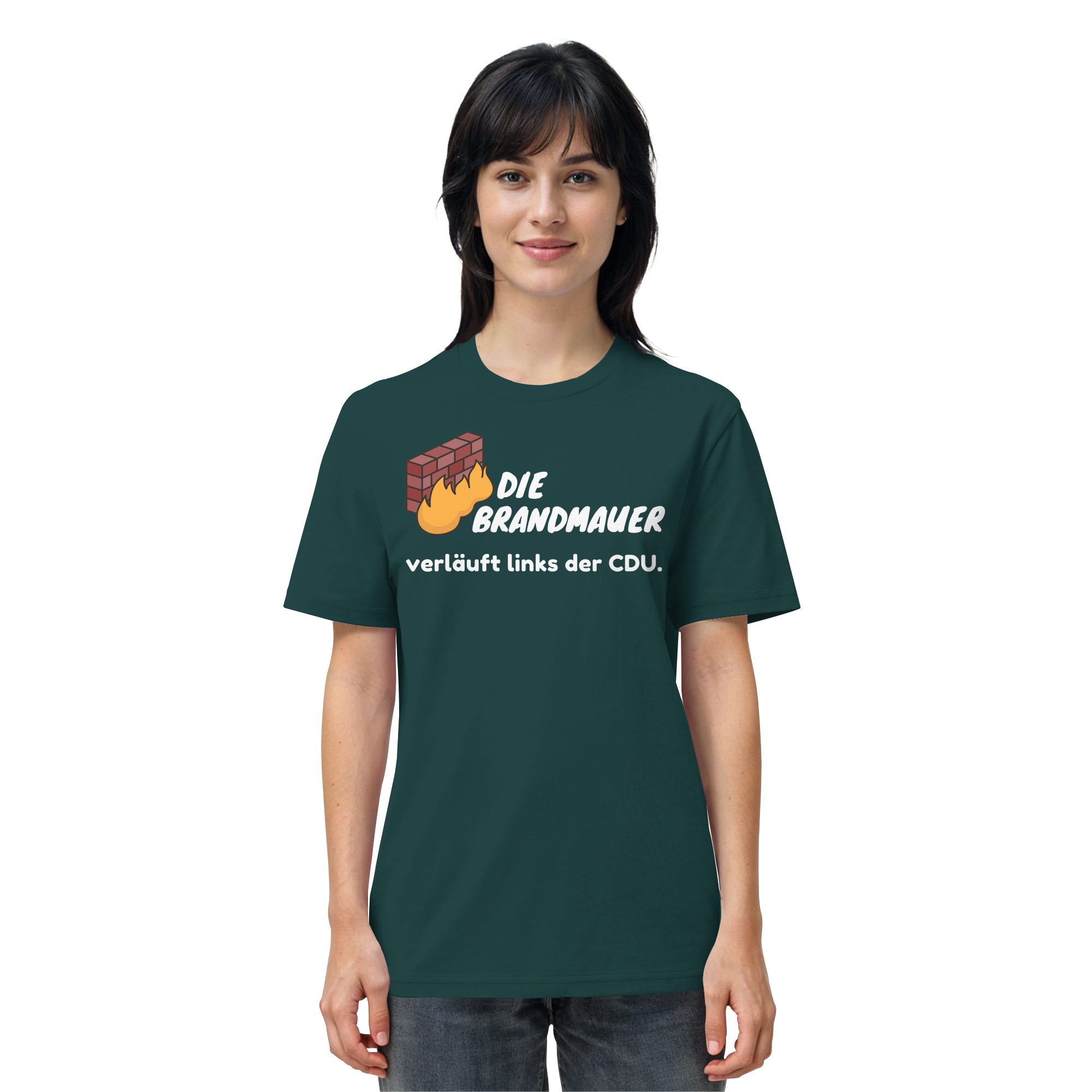 Brandmauer (weiße Schrift) - Organic Shirt