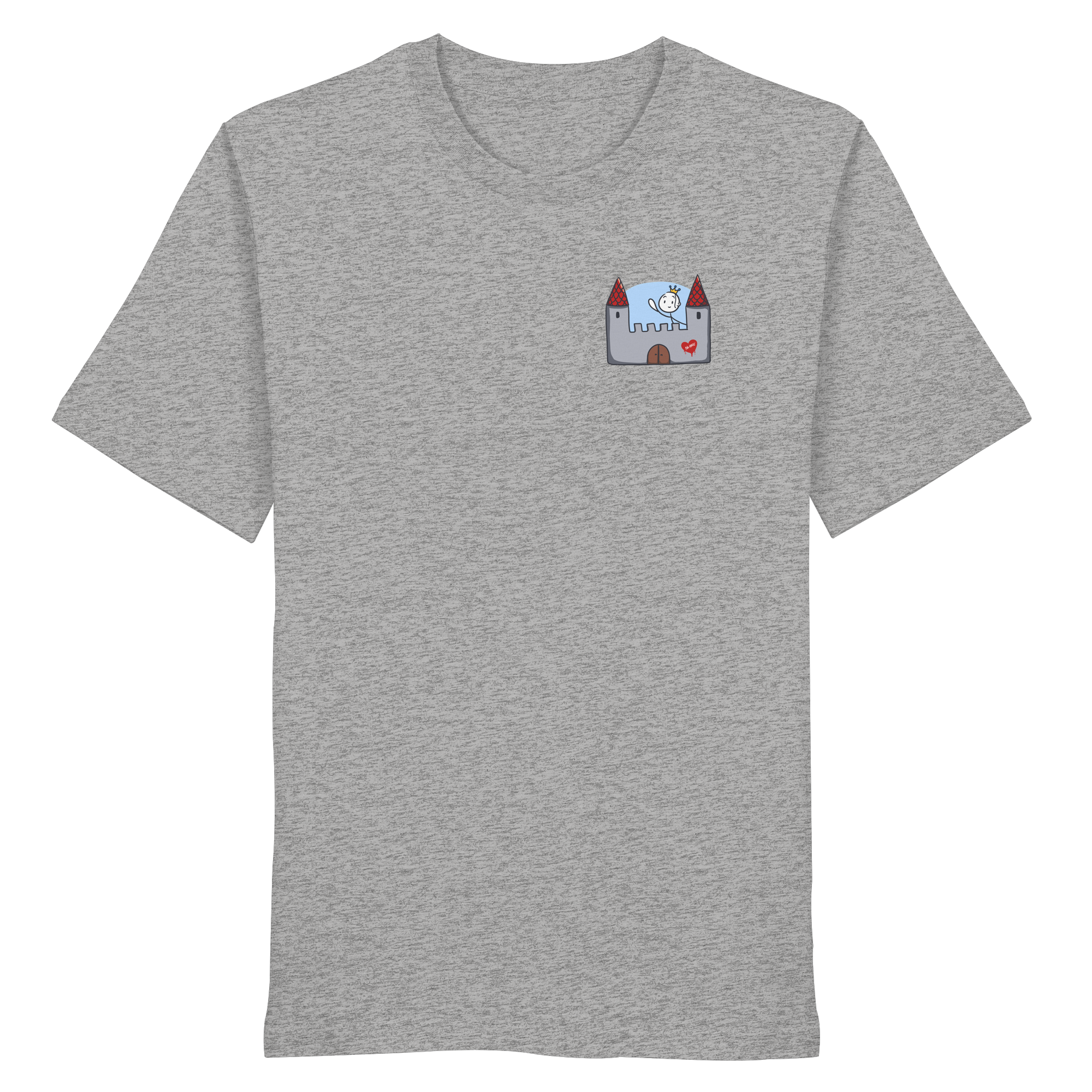 Seelenmännchen "Schloss Edition" Brustprint (hell) - Organic Shirt