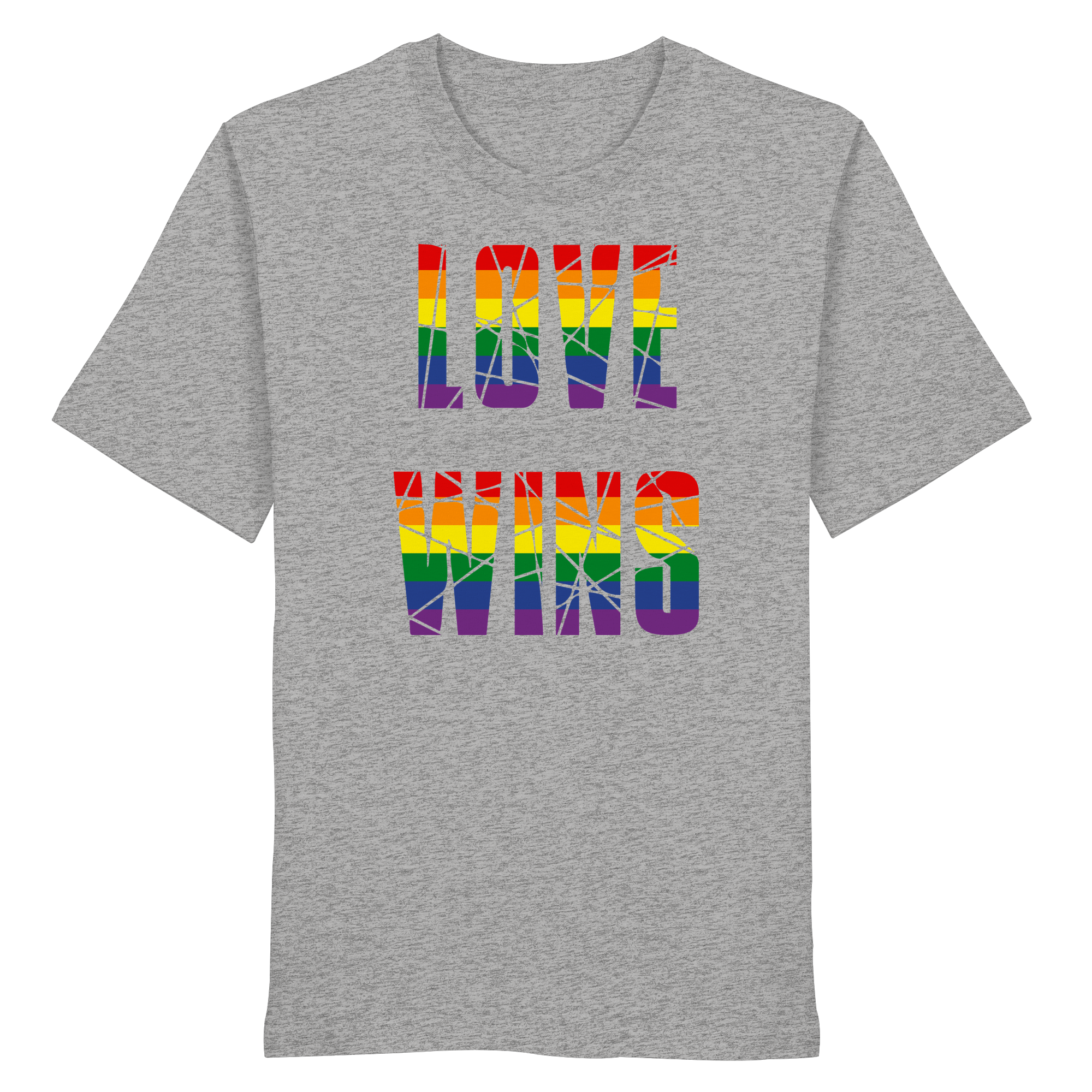 LOVE WINS in Regenbogen Farben - Organic Shirt