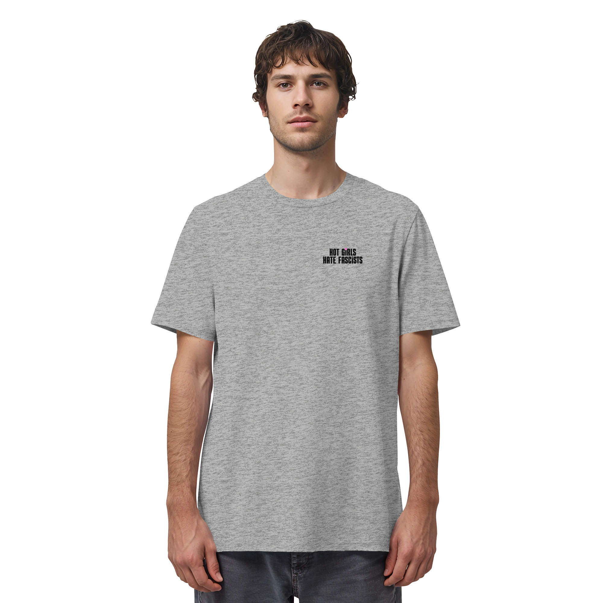 Hot Girls Hate Fascists (hell) - Organic Shirt