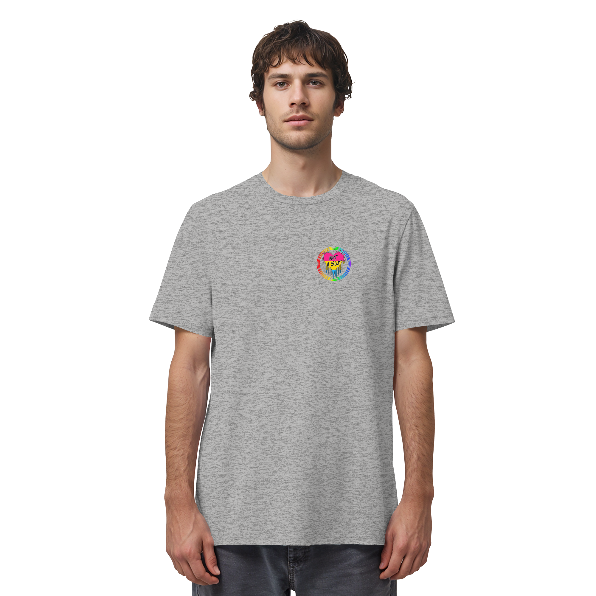 Pansexual Not a Slut "Regenbogenkreis Edition" - Organic Shirt
