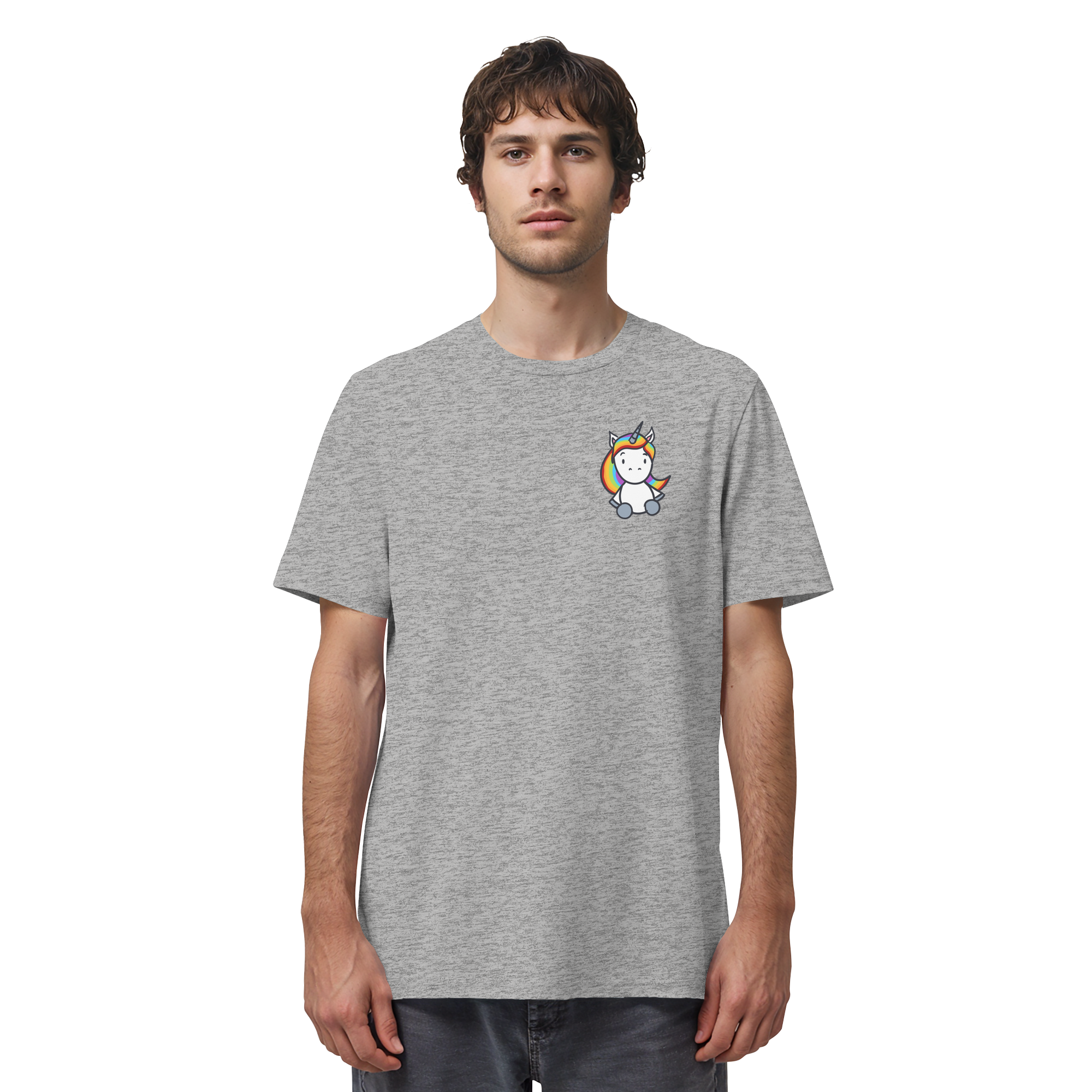 Einhorn mit Regenbogen Haaren - Organic Shirt