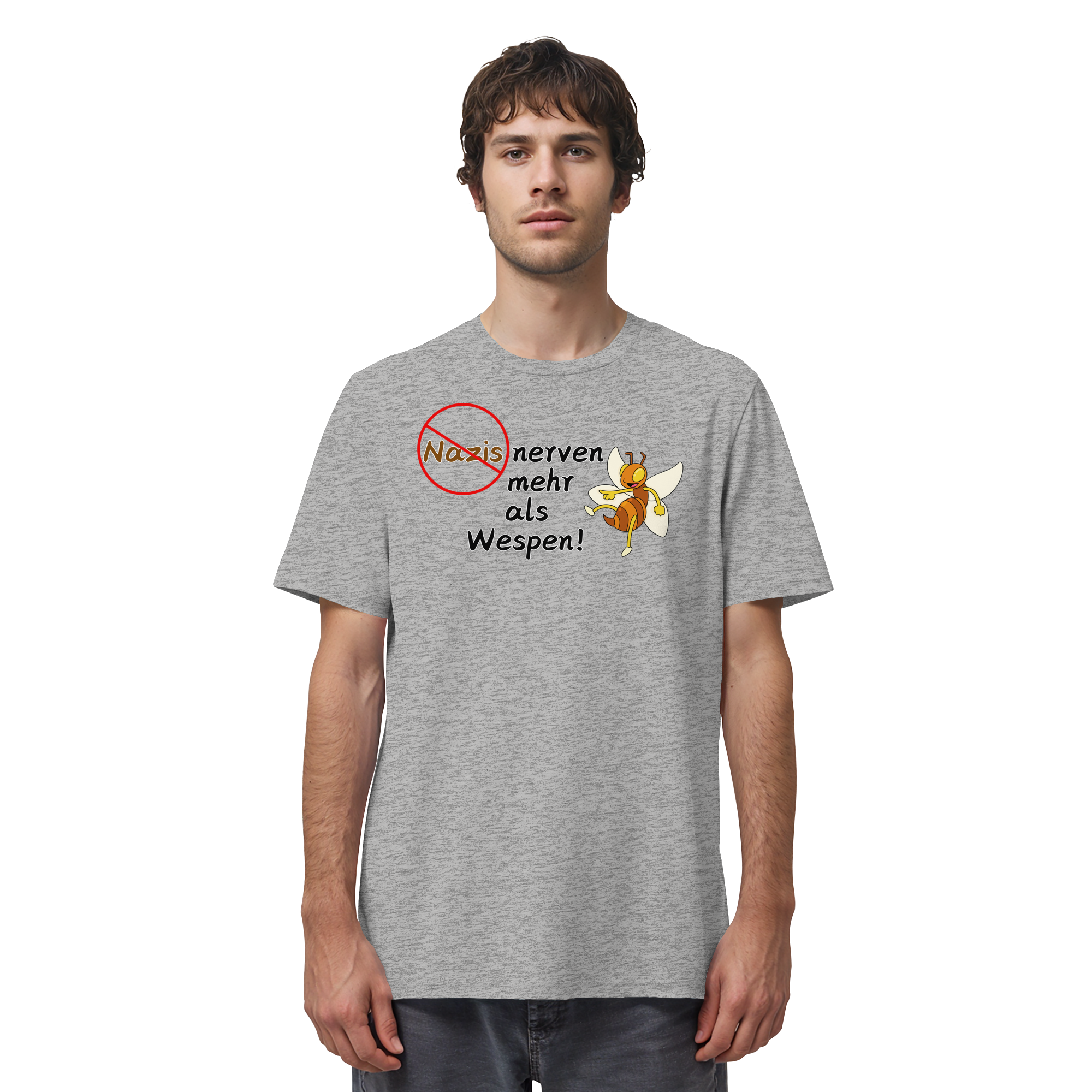 Nazis nerven mehr als Wespen - Organic Shirt