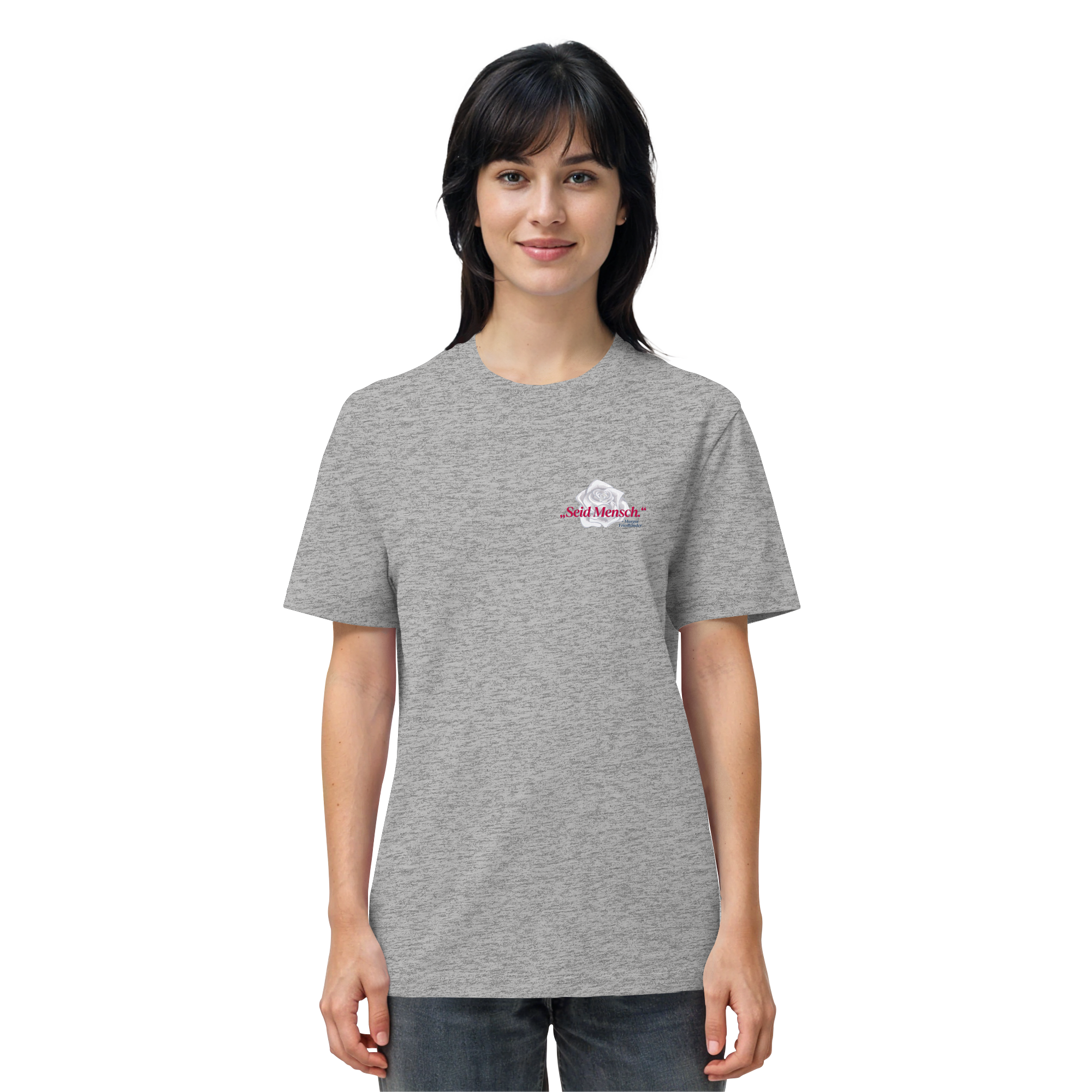 Seid Mensch "Weiße Rose Edition" - Organic Shirt