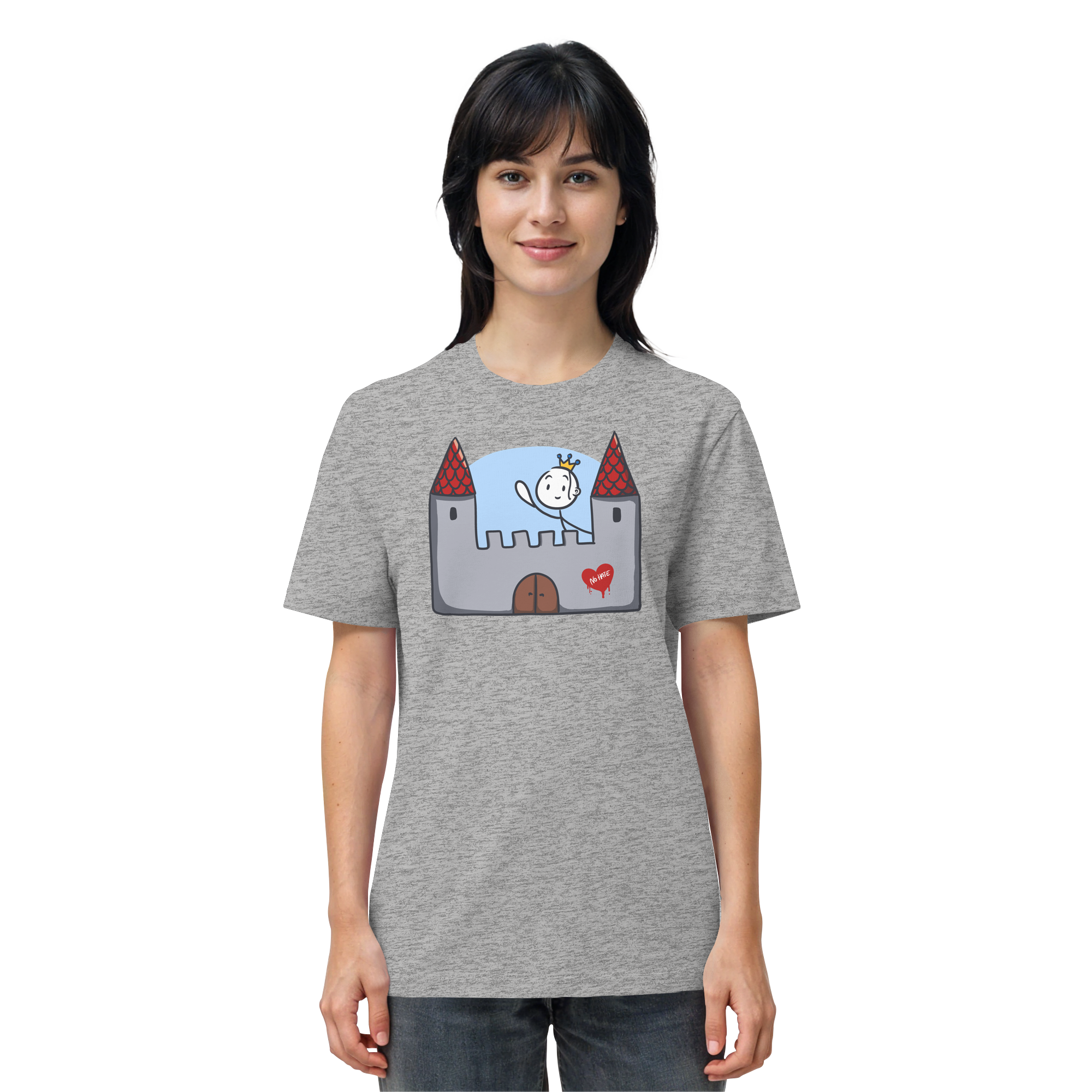 Seelenmännchen "Schloss Edition" Frontprint (hell) - Organic Shirt