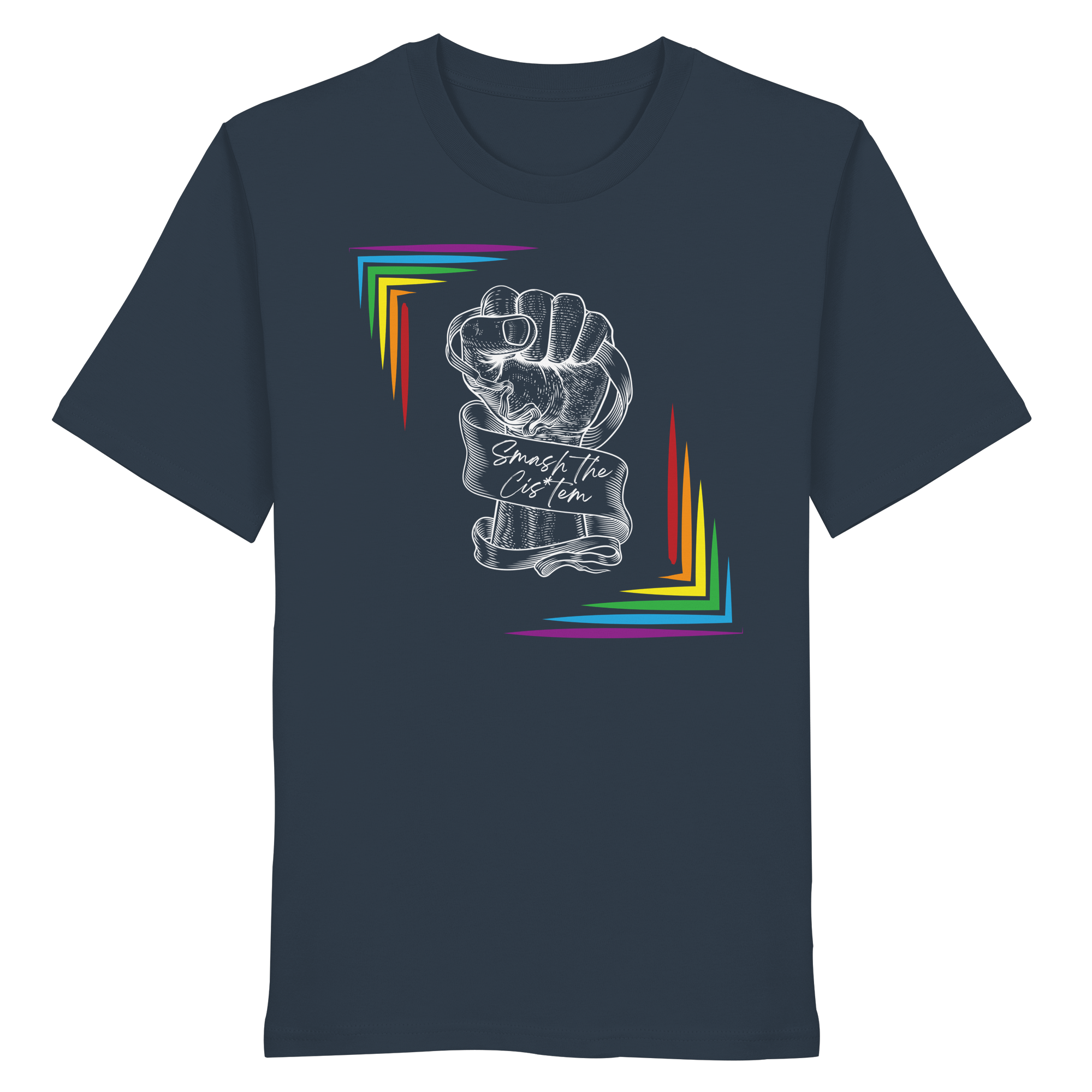 Smash The Cistem (weiße Schrift) - Organic Shirt