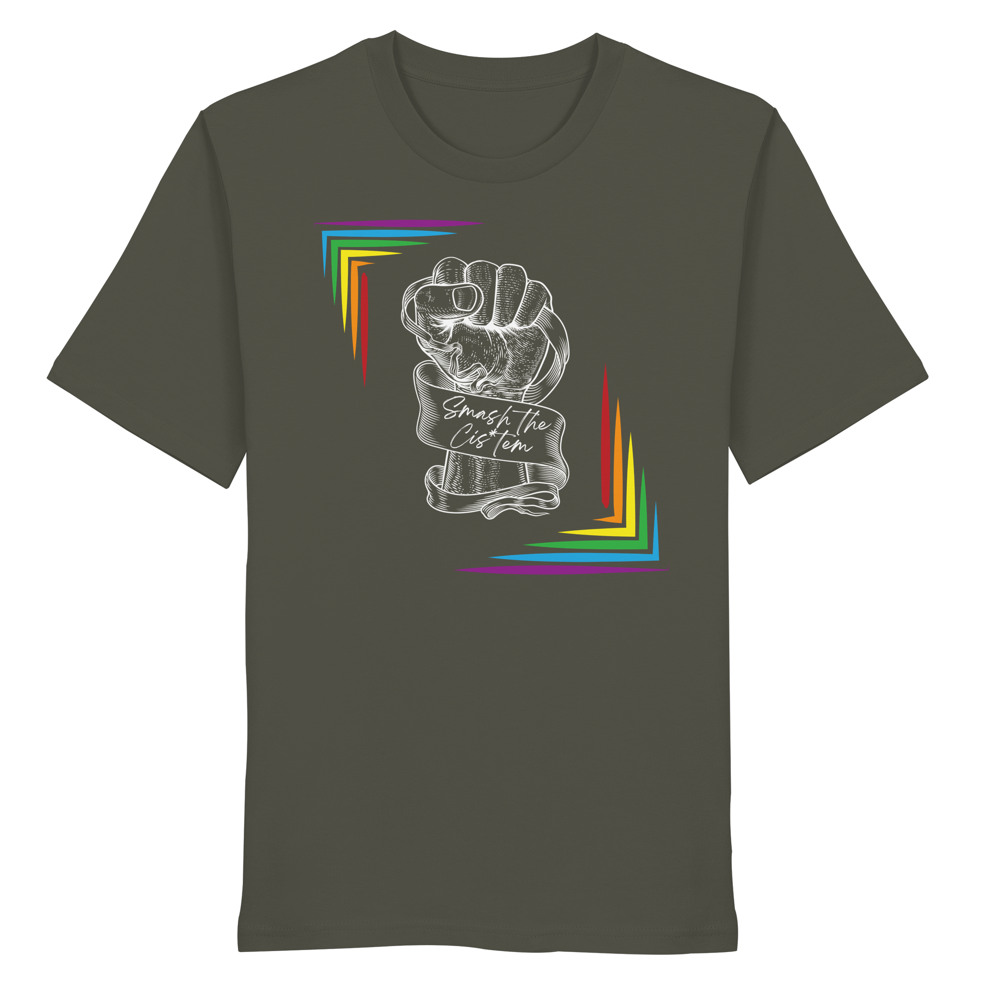 Smash The Cistem (weiße Schrift) - Organic Shirt