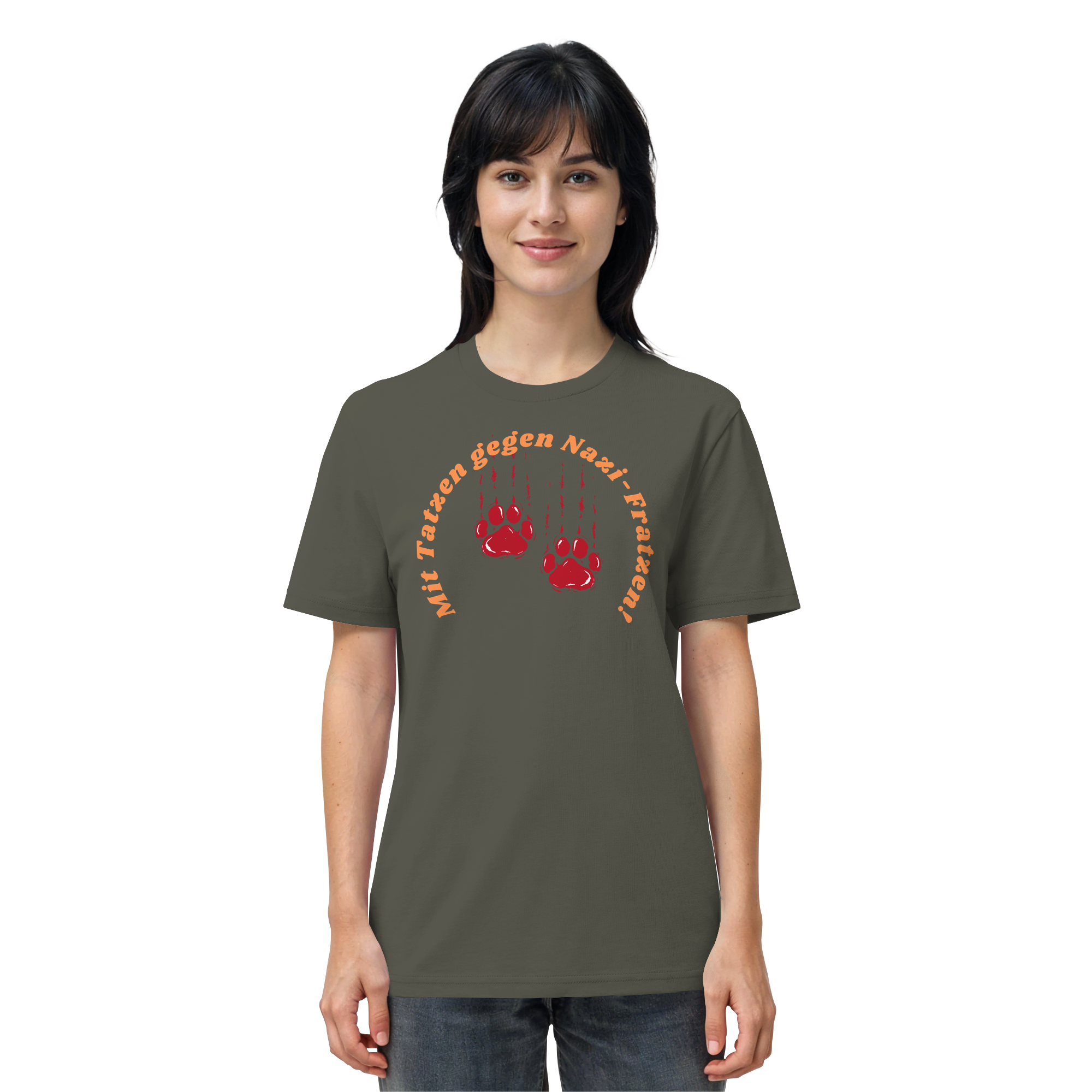 Mit Tatzen gegen Nazi Fratzen - Organic Shirt
