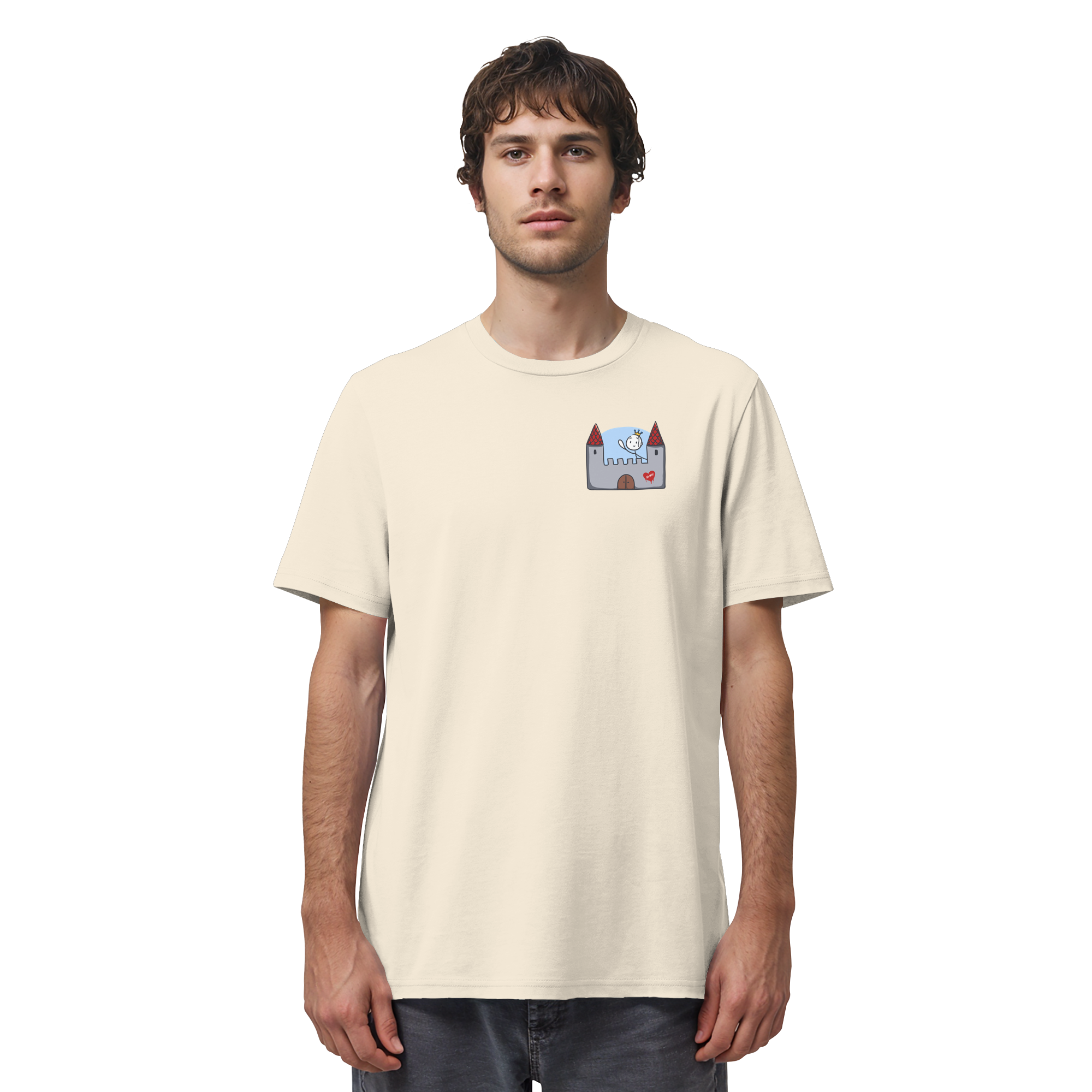 Hier und jetzt bin ich in Sicherheit "Schwarze Edition" Backprint - Organic Shirt