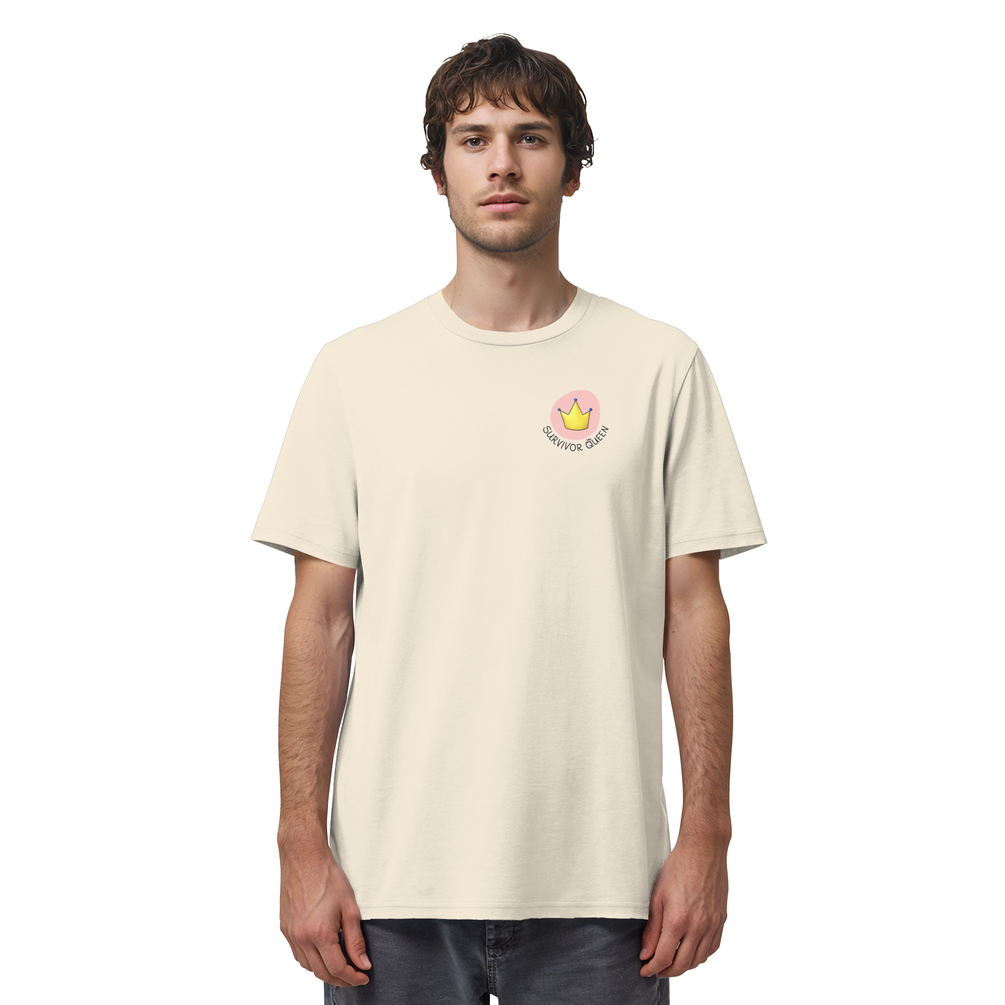 Survivor Queens Logo "Schriftzug Edition" Brustprint (hell) - Organic Shirt