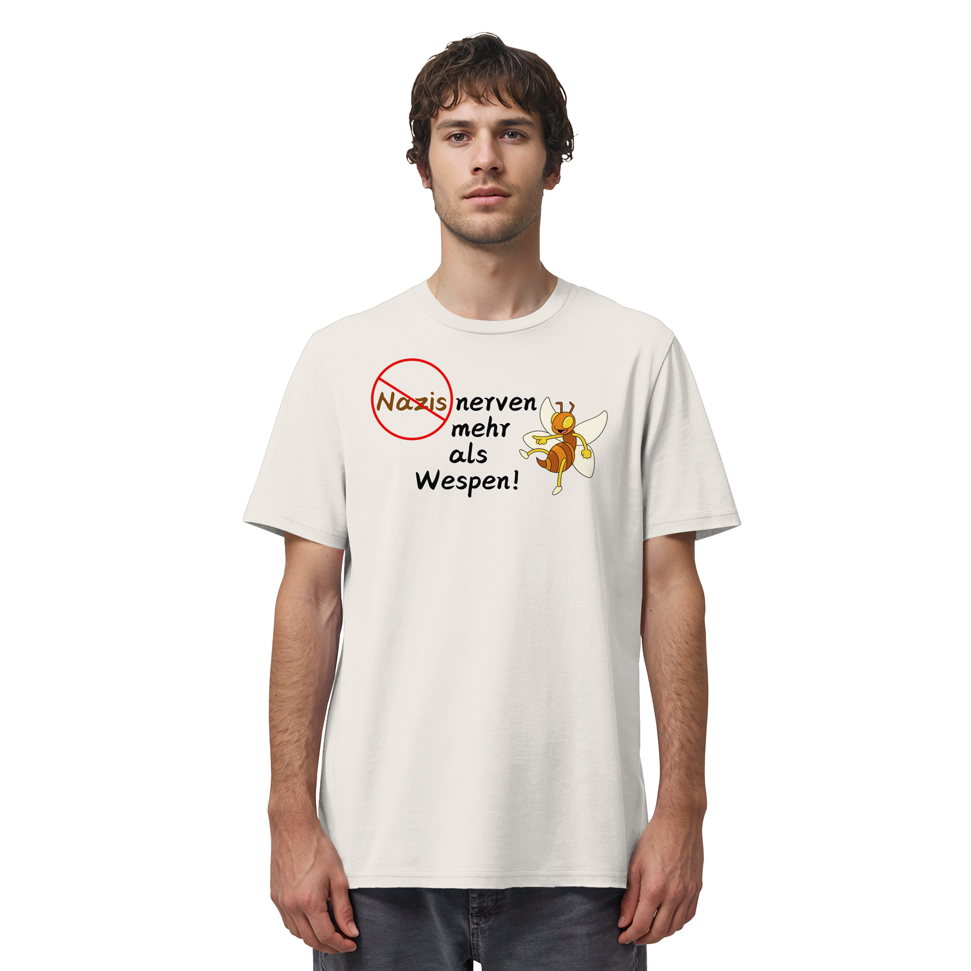 Nazis nerven mehr als Wespen - Organic Shirt