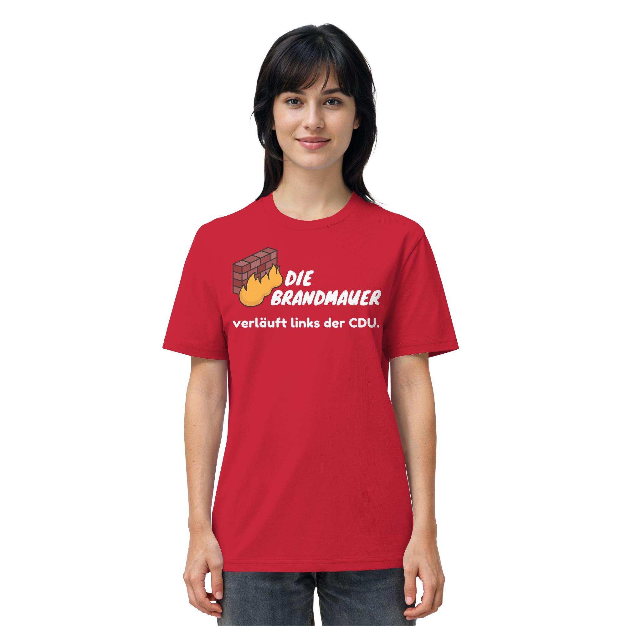Brandmauer (weiße Schrift) - Organic Shirt