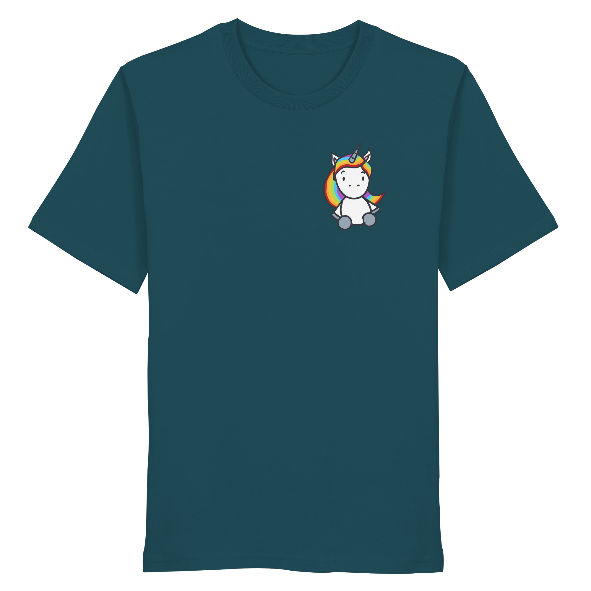 Schwarz Weiß wird Regenbogen Farben Backprint (dunkel) - Organic Shirt