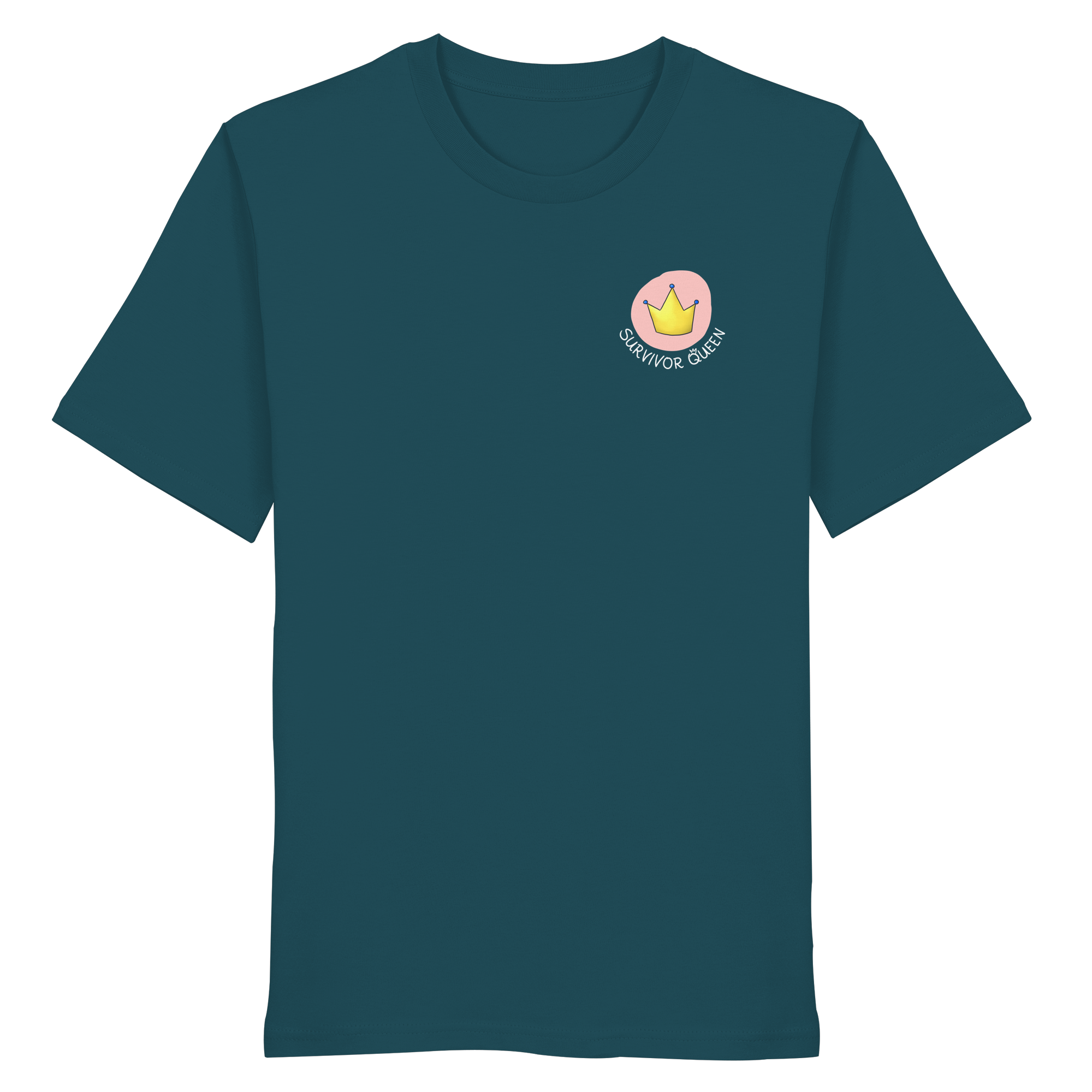 Survivor Queens Logo "Schriftzug Edition" Brustprint (dunkel) - Organic Shirt