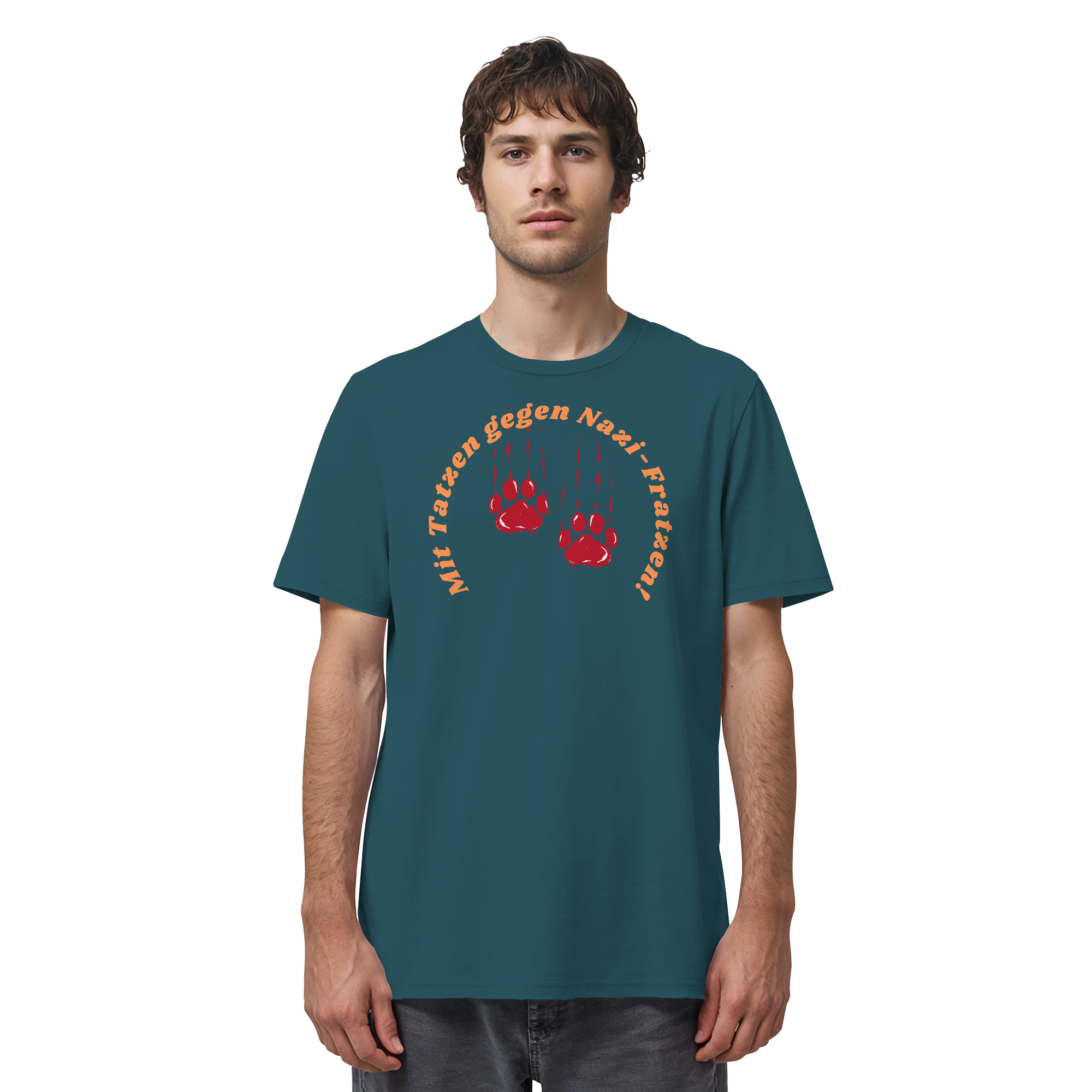 Mit Tatzen gegen Nazi Fratzen - Organic Shirt