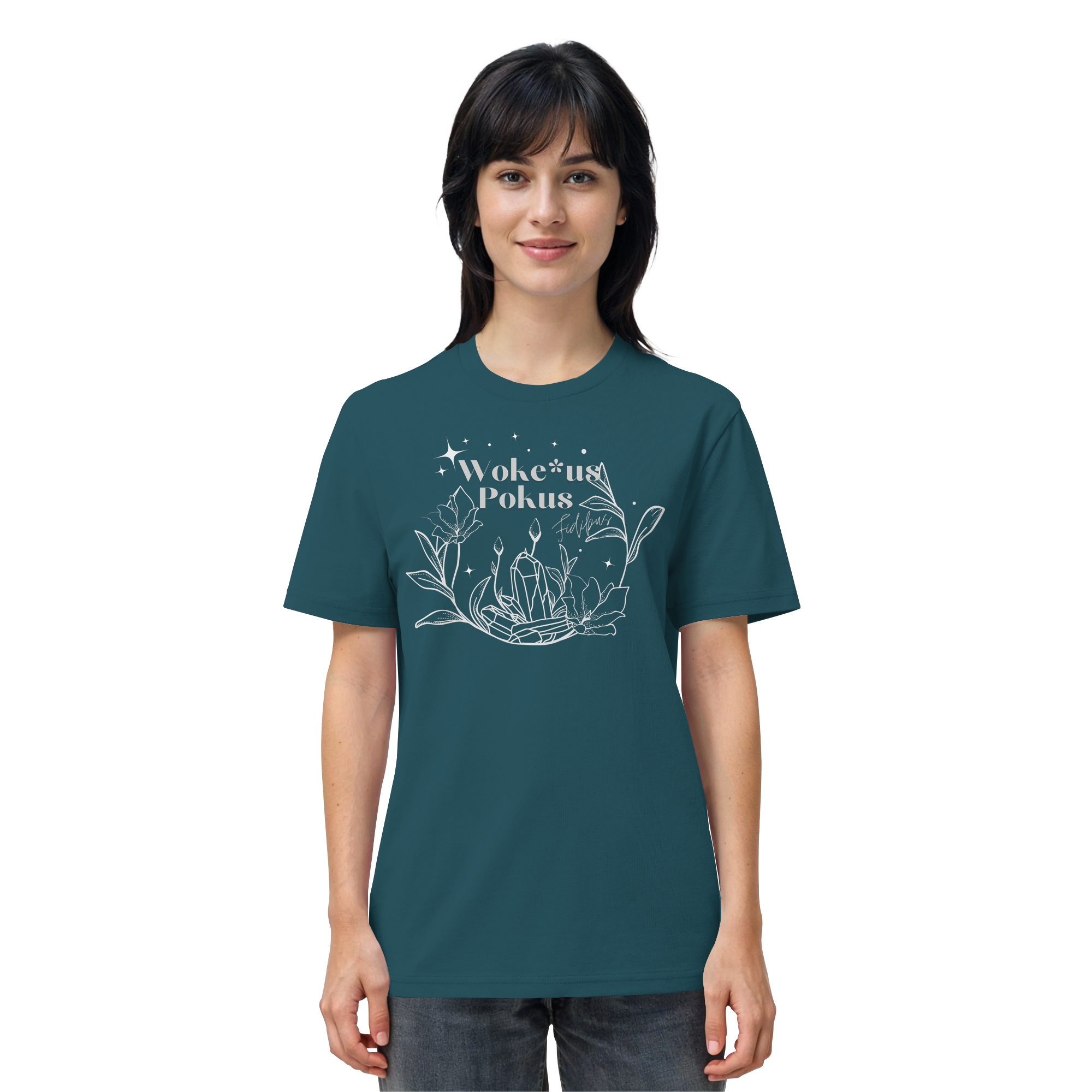 Woke*us Pokus (weiße Schrift) - Organic Shirt