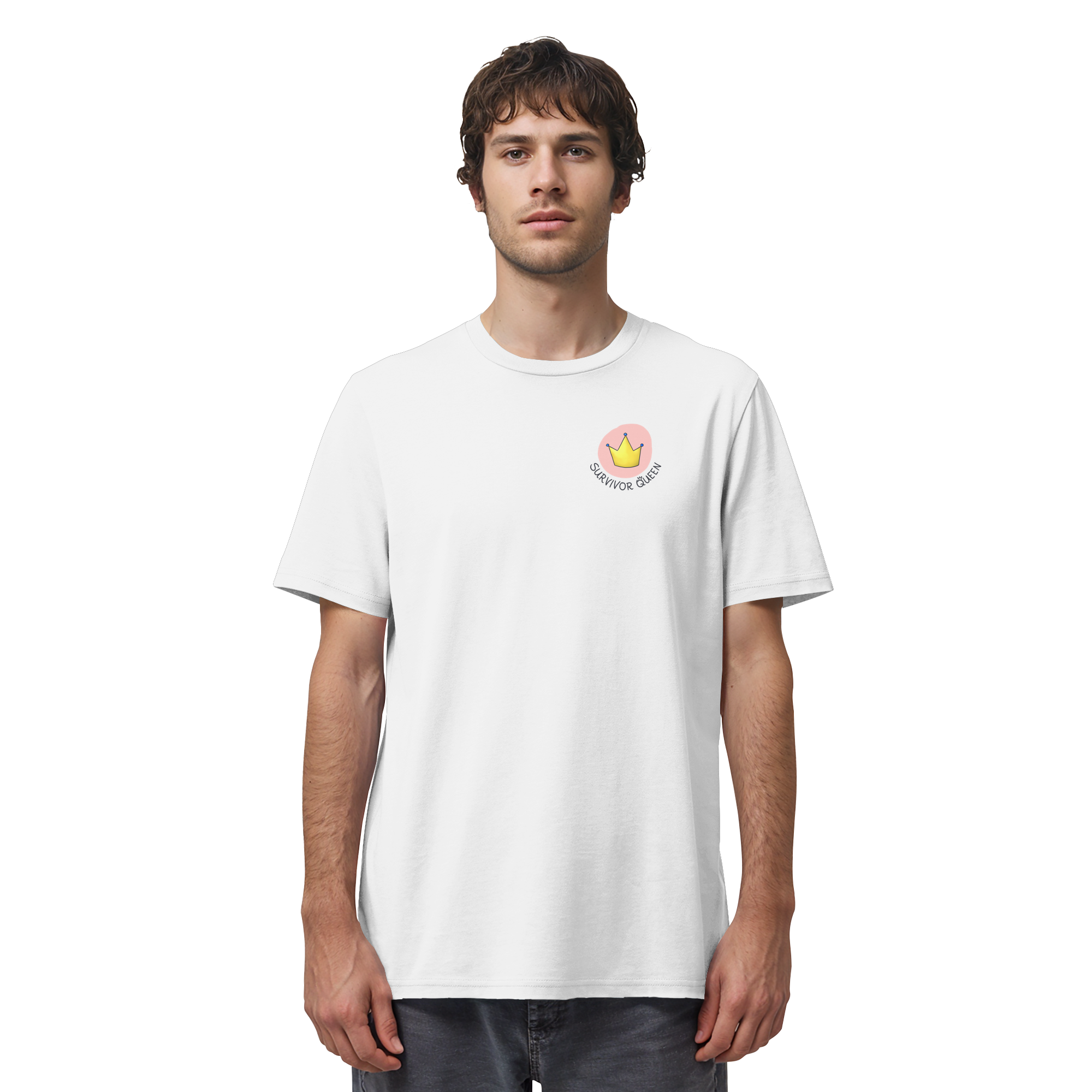 Survivor Queens Logo "Schriftzug Edition" Brustprint (hell) - Organic Shirt