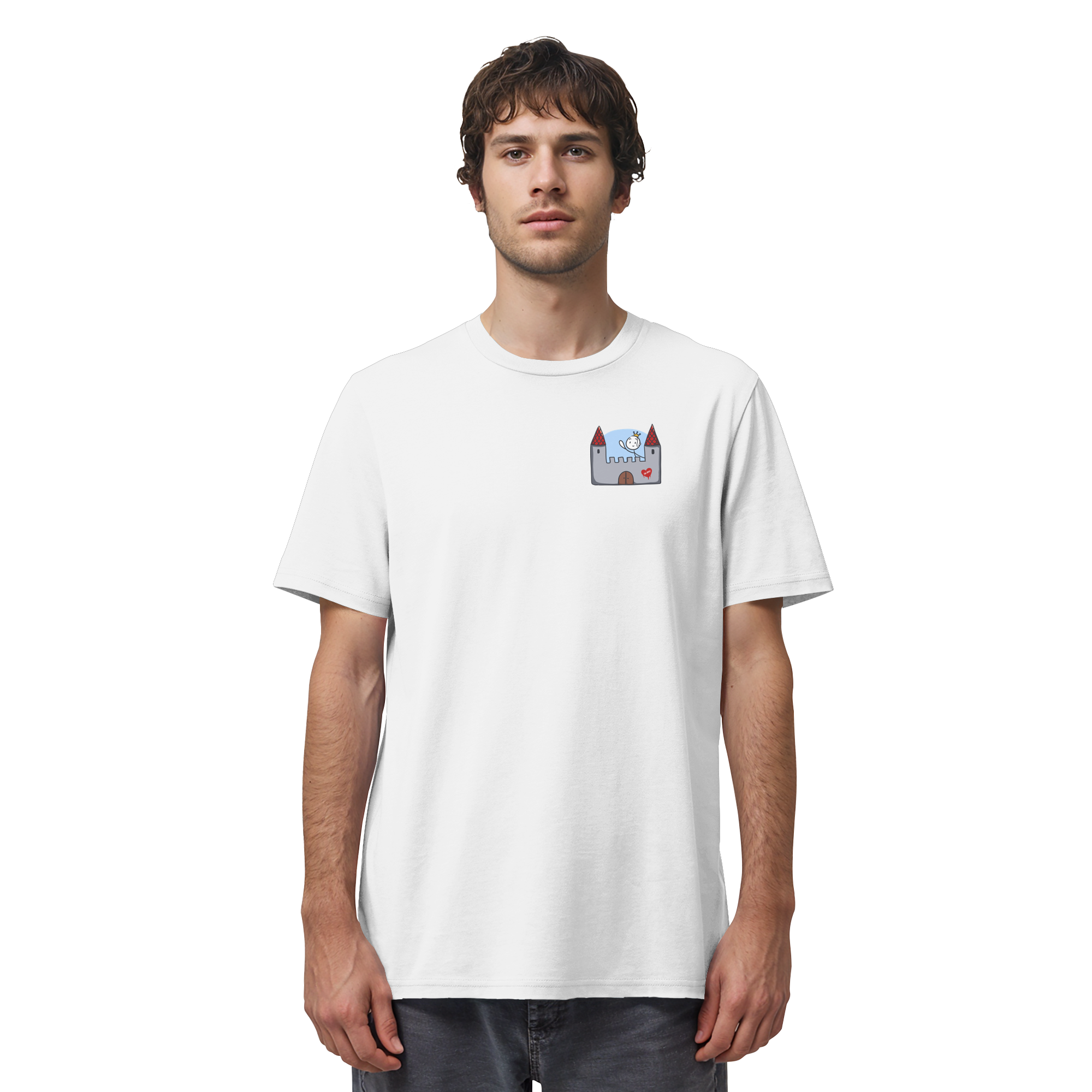 Seelenmännchen "Schloss Edition" Brustprint (hell) - Organic Shirt