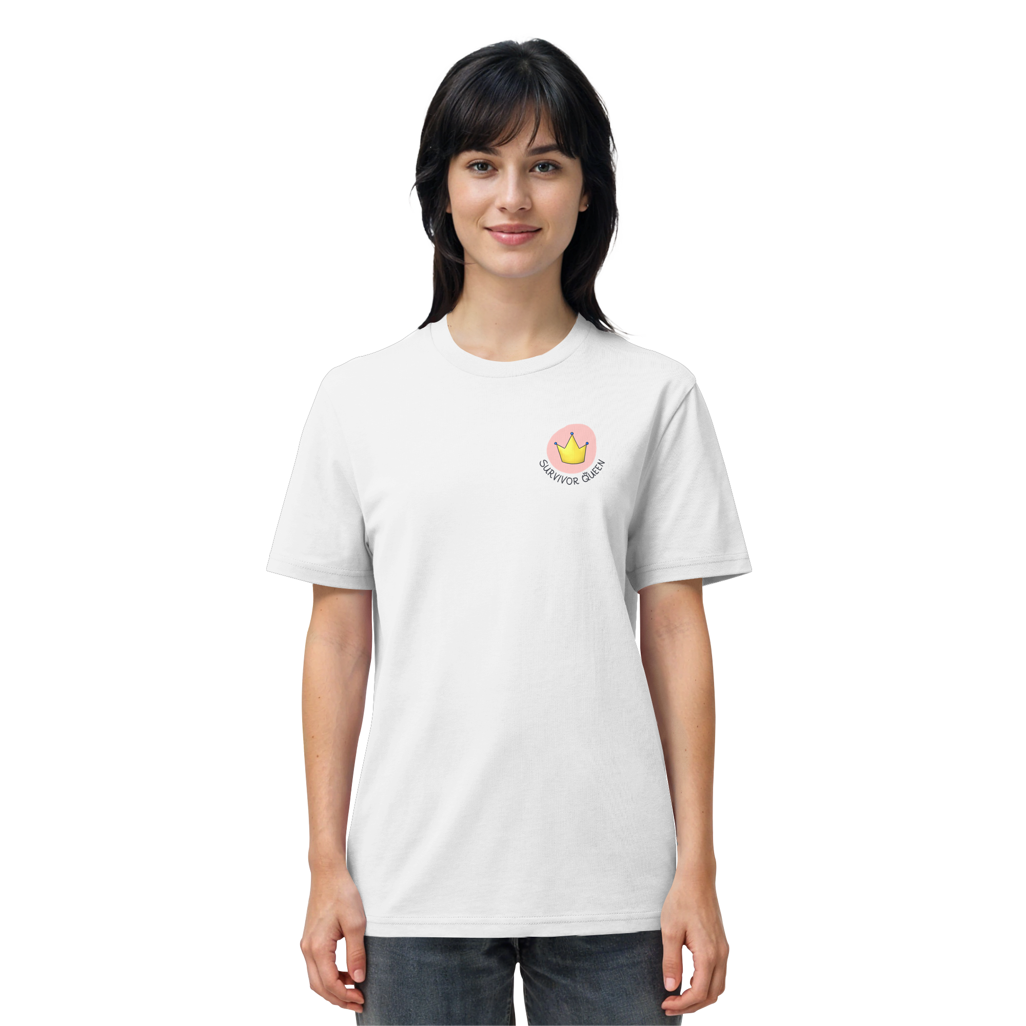 Survivor Queens Logo "Schriftzug Edition" Brustprint (hell) - Organic Shirt