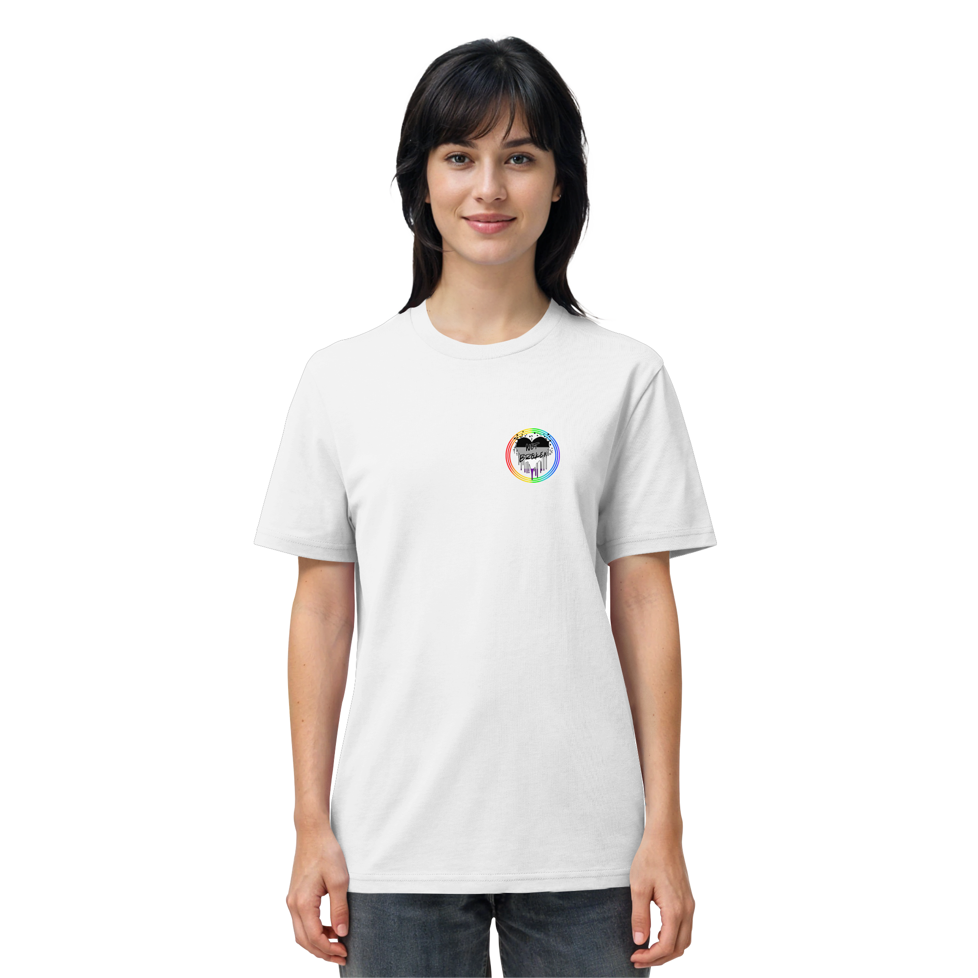 Asexual Not Broken "Regenbogenkreis Edition" - Organic Shirt