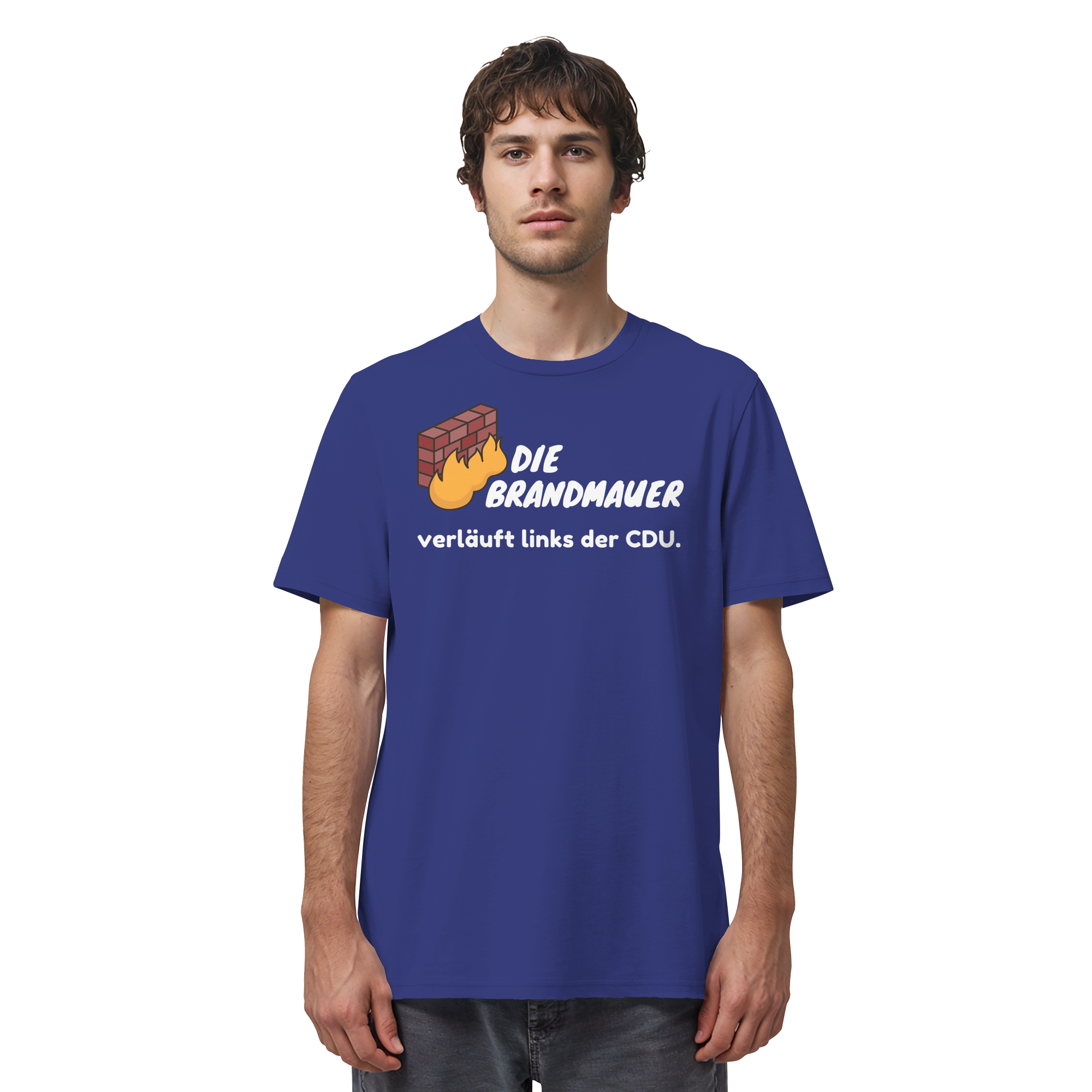 Brandmauer (weiße Schrift) - Organic Shirt