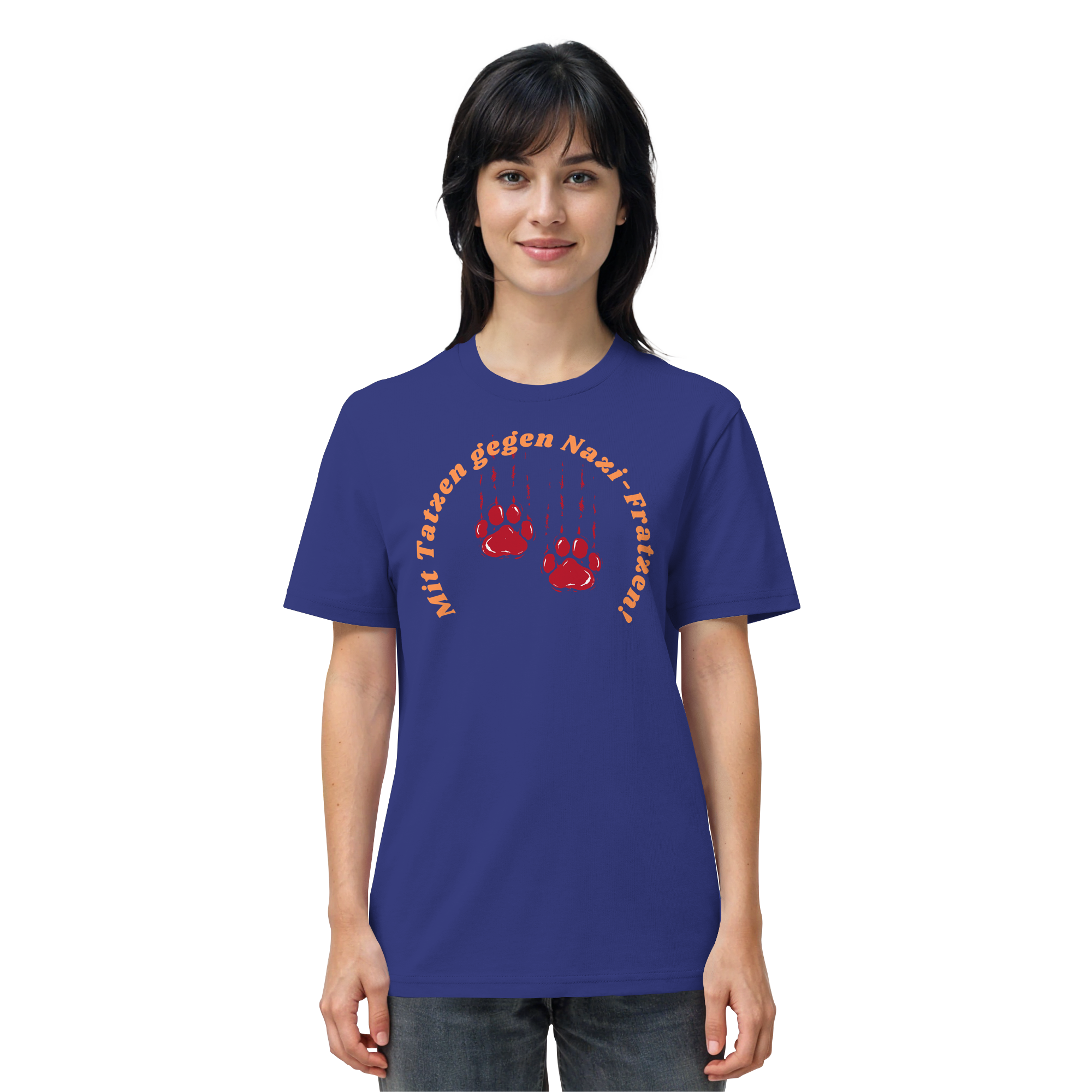 Mit Tatzen gegen Nazi Fratzen - Organic Shirt