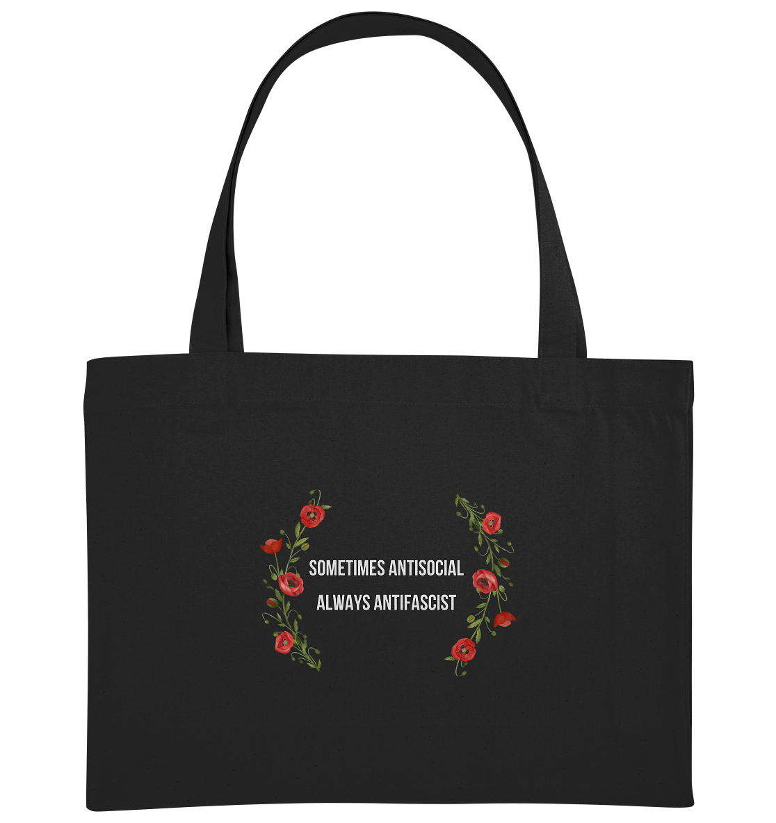 Sometimes Antisocial Always Antifascist - Organic Shopping-Bag