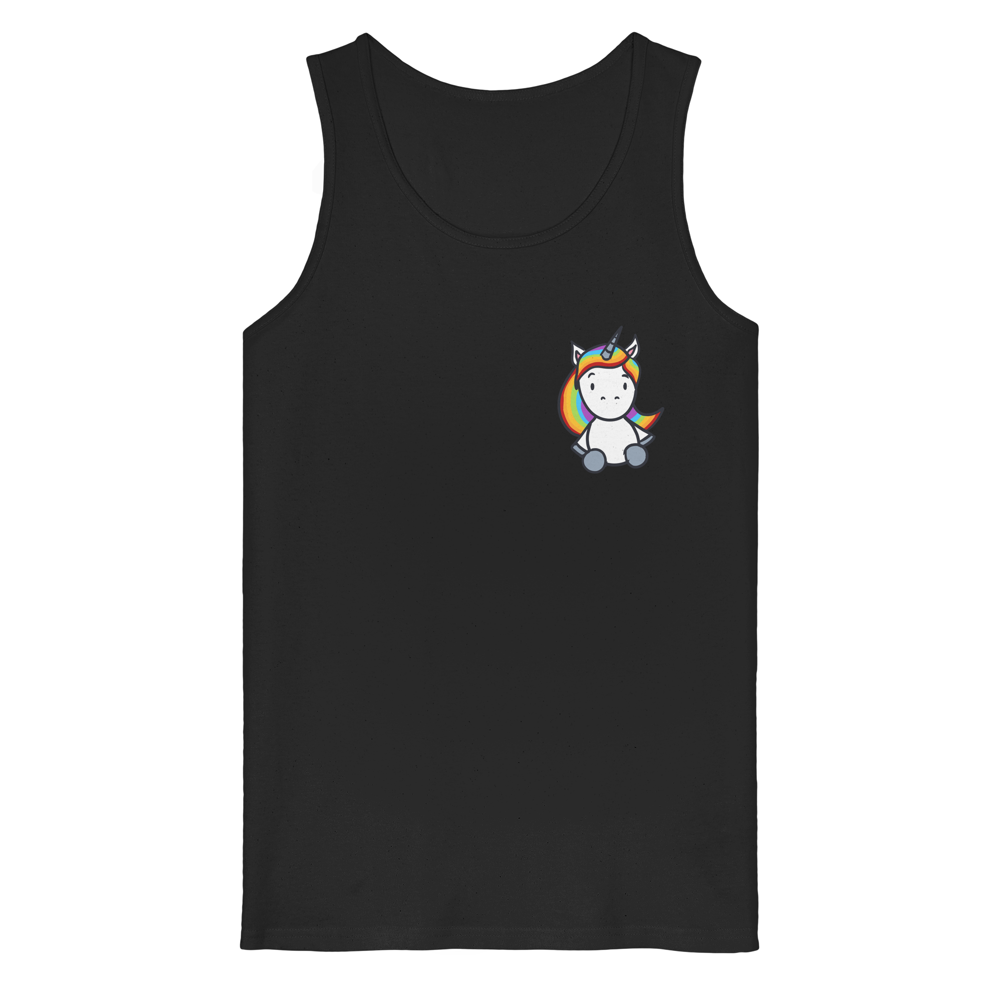 Schwarz Weiß wird Regenbogen Farben Backprint (dunkel) - Organic Tank Top