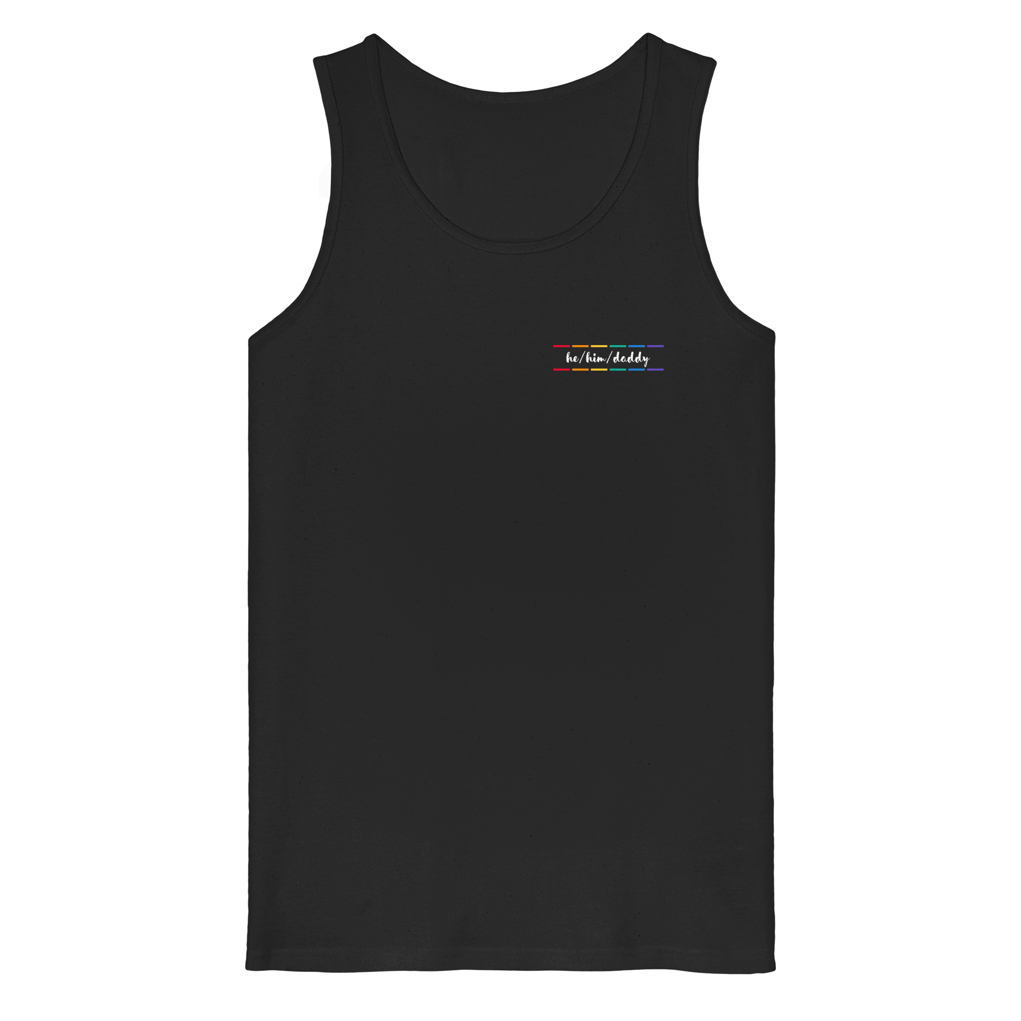 he/him/daddy "Pride Stripes Edition" - Organic Tank Top
