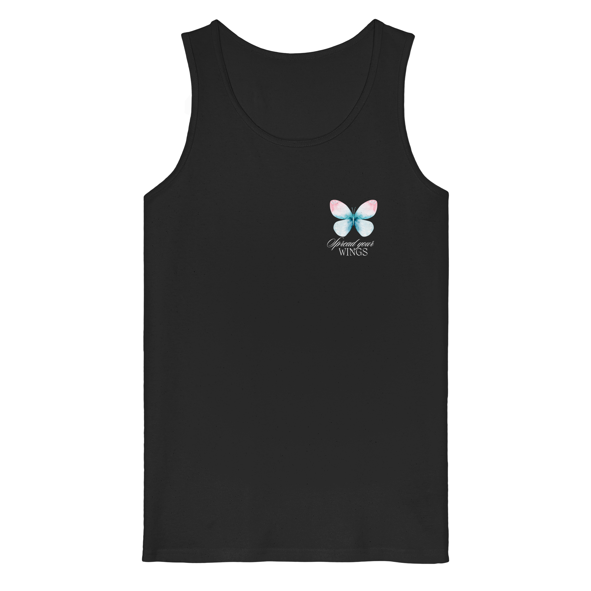 Spread your Wings (weiße Schrift) Backprint - Organic Tank Top